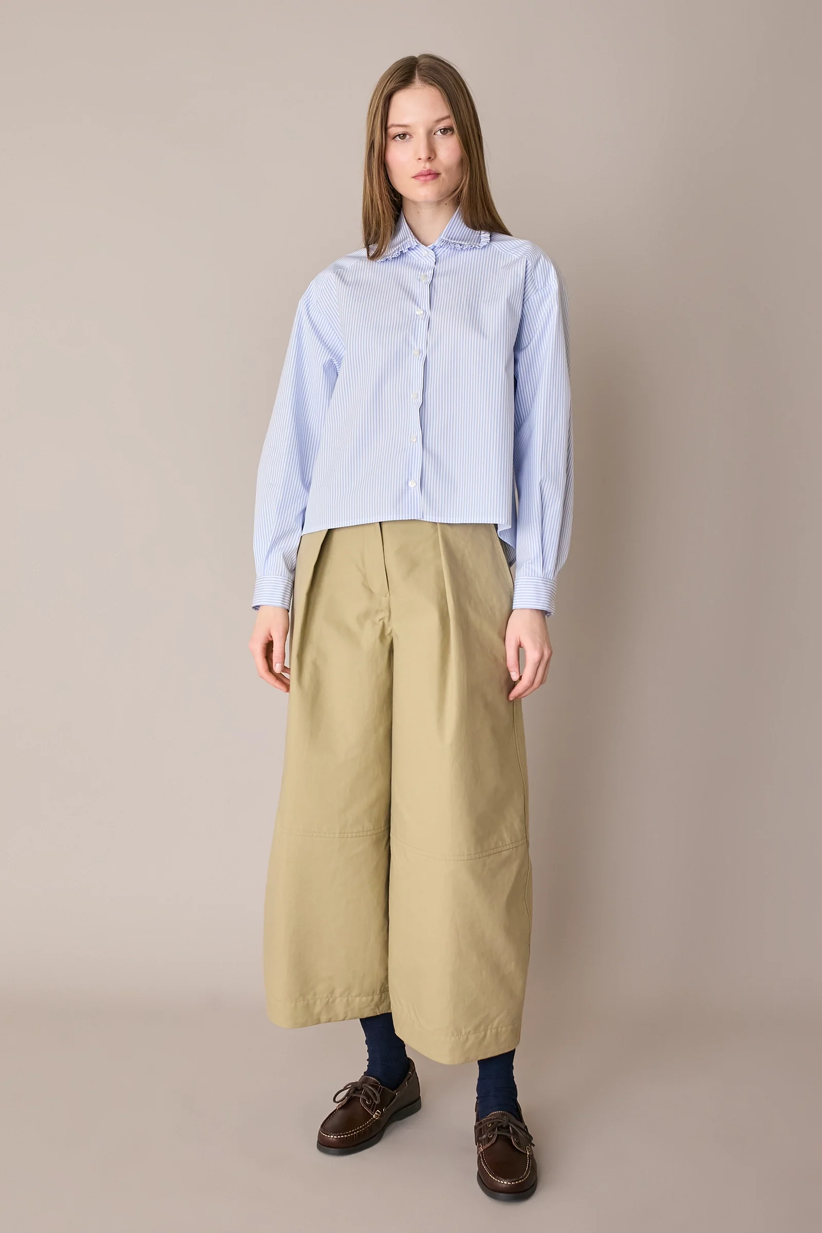 Camicia boxy con colletto volant - Image 12