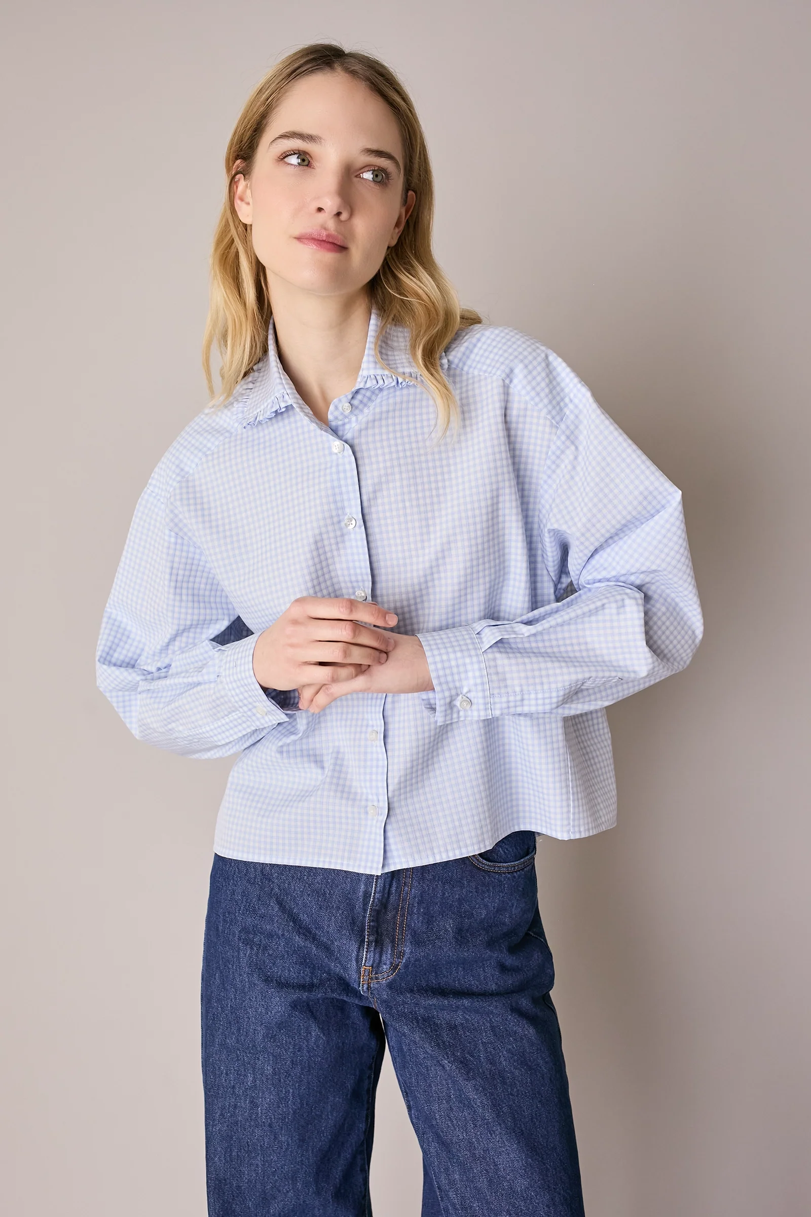 Camicia boxy con colletto volant - Image 16