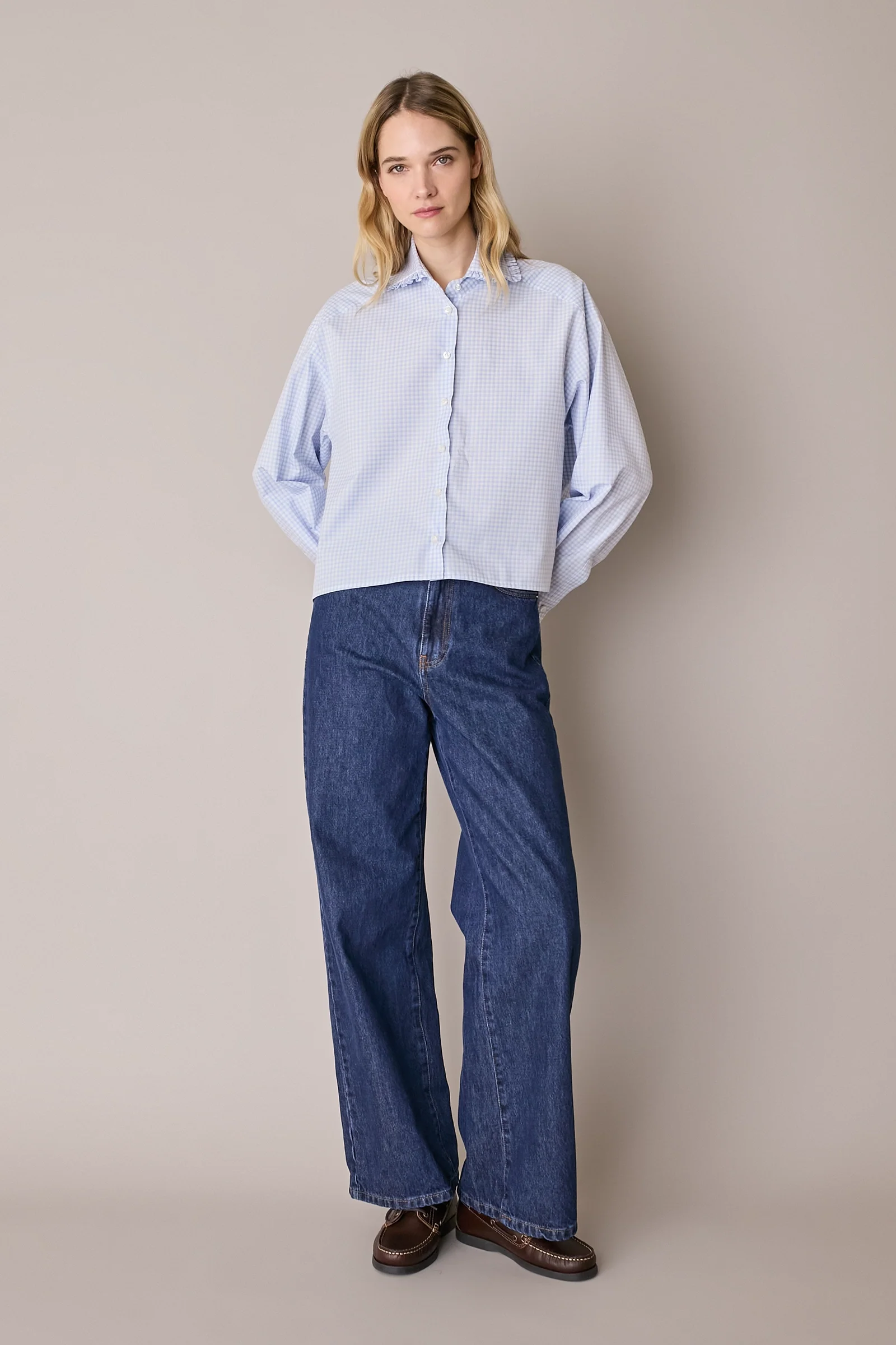 Camicia boxy con colletto volant - Image 19