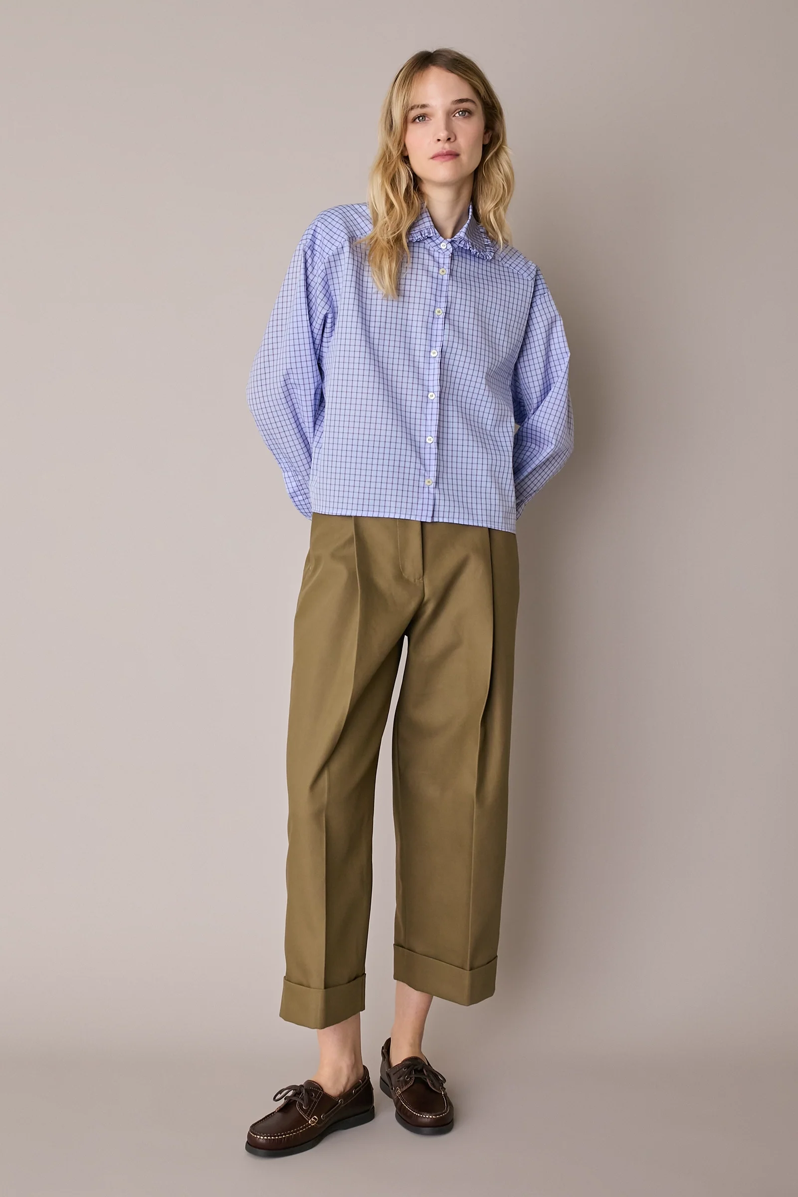 Camicia boxy con colletto volant - Image 6