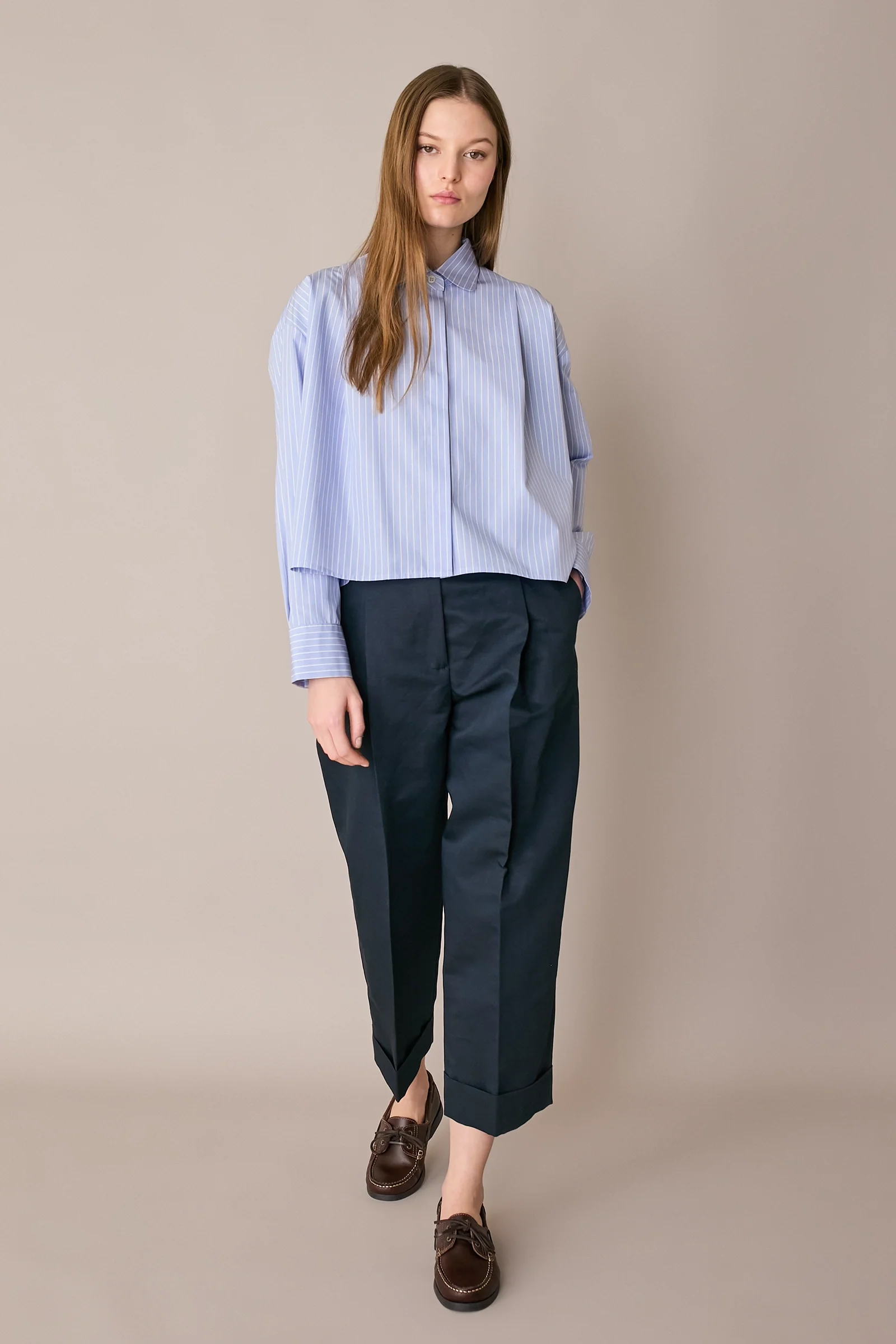 Camicia boxy con pieghe - Image 11