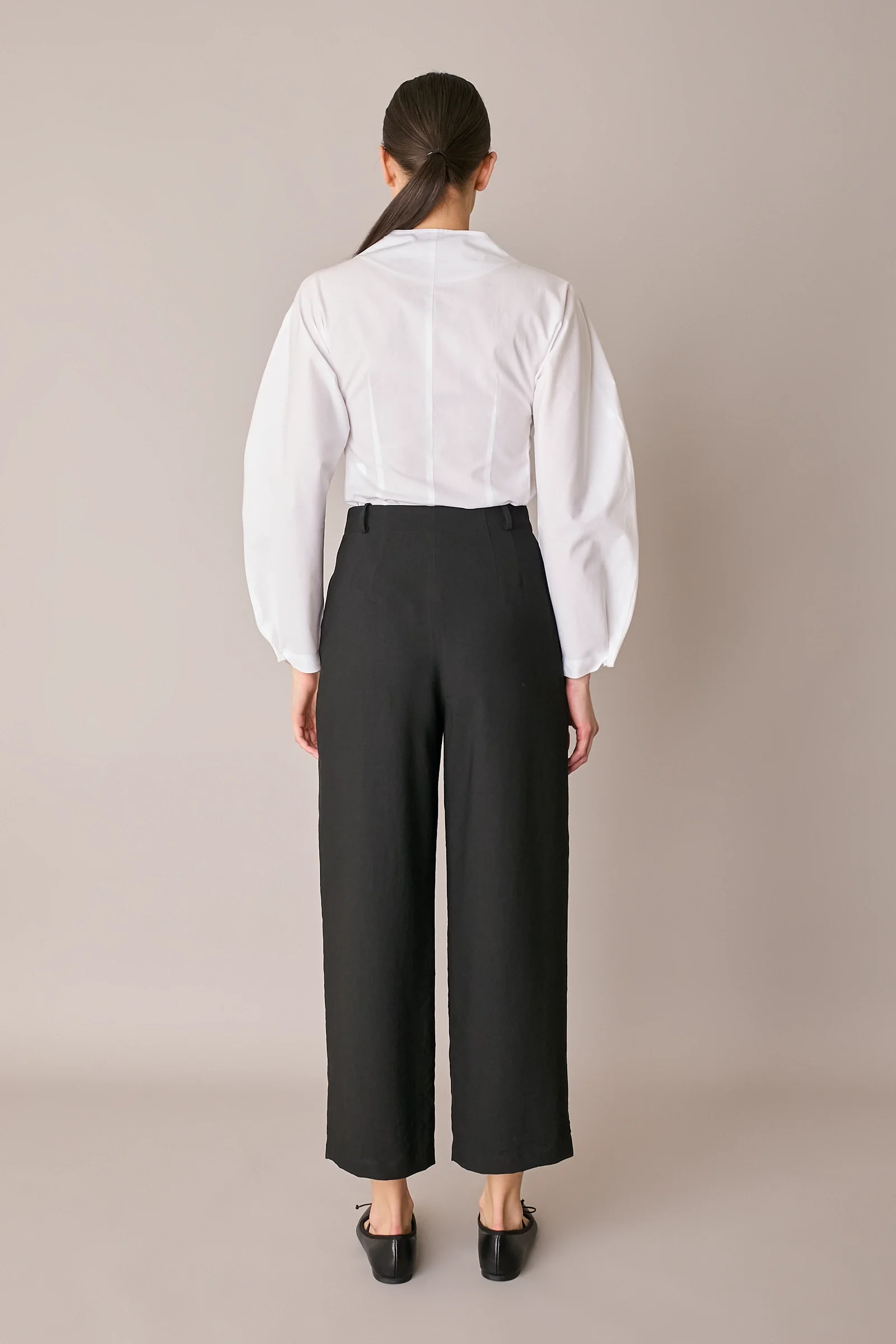 Camicia in cotone con maniche scultoree - Image 17
