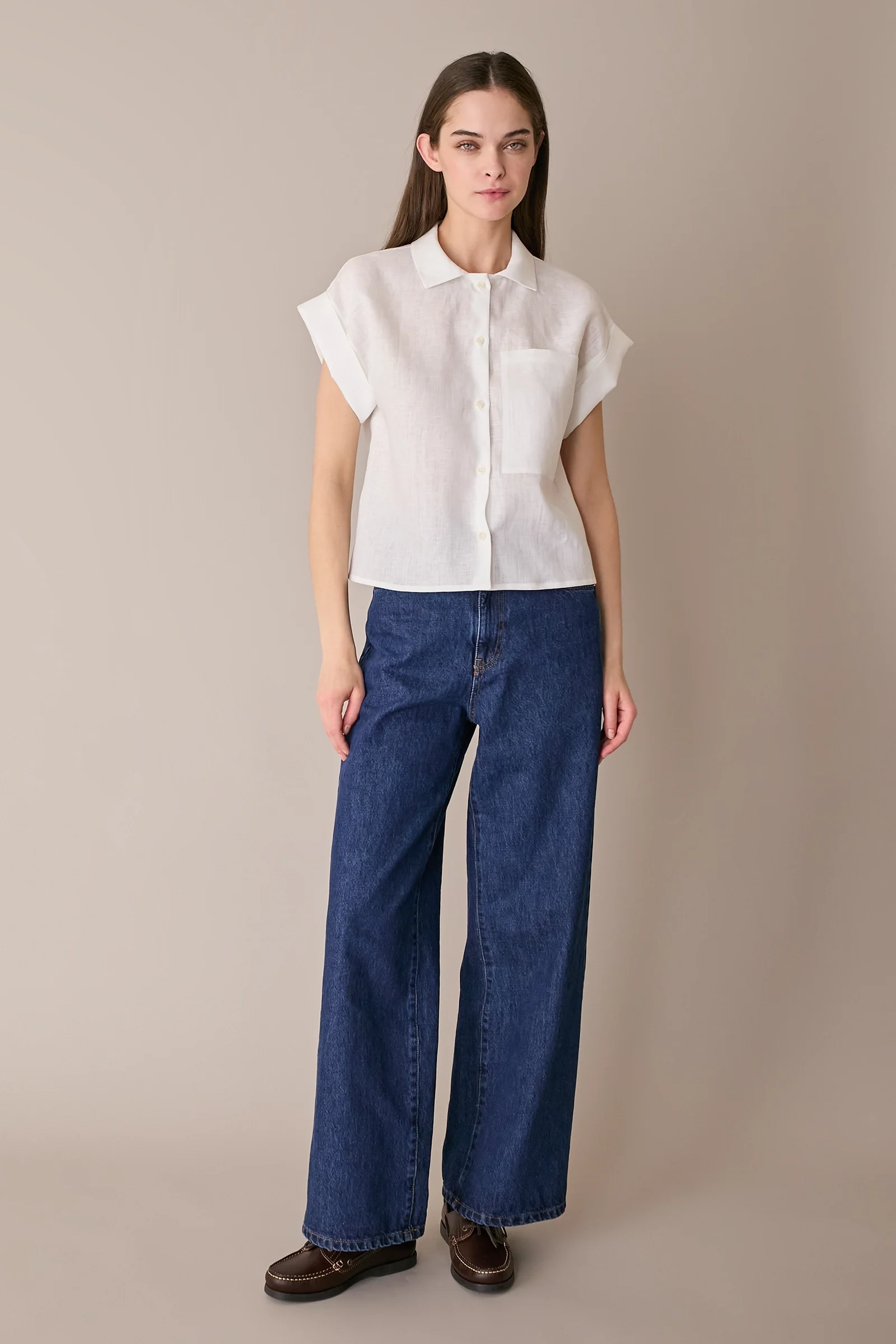 Camicia in lino con taschino - Image 12