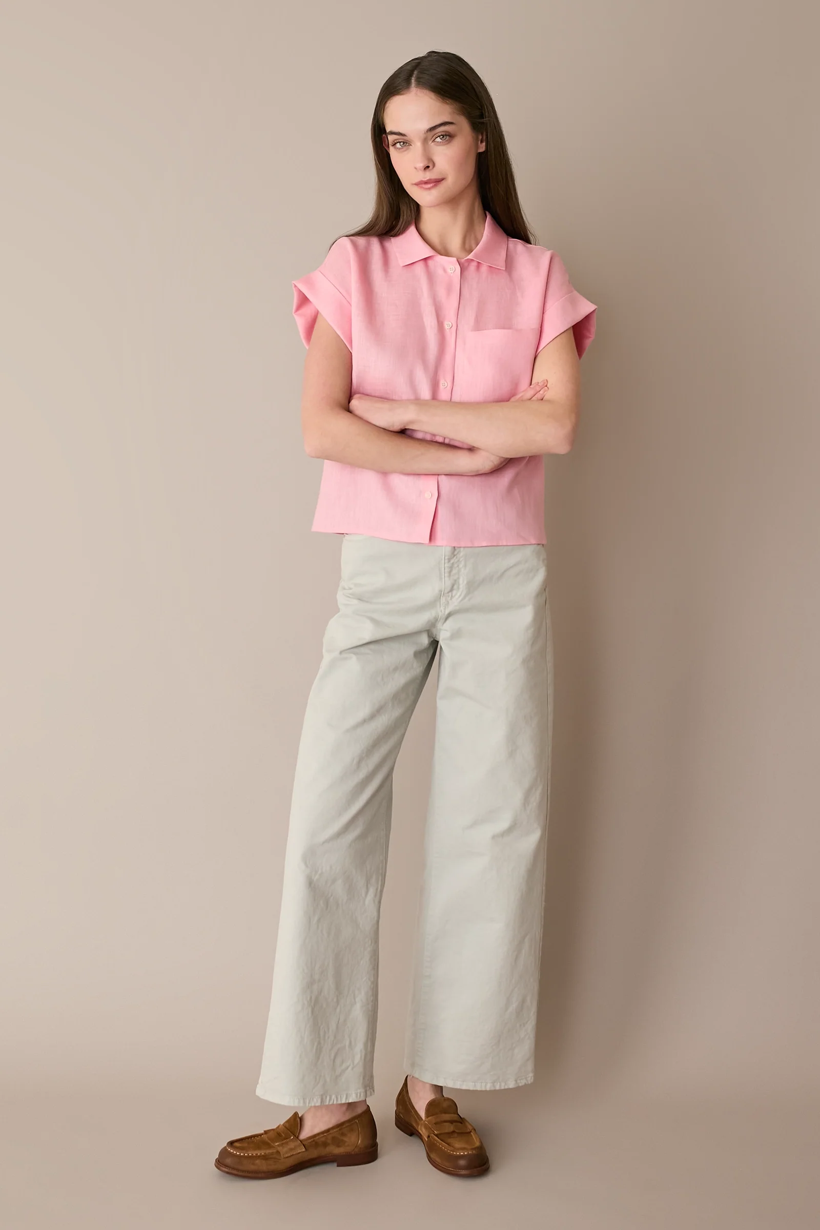 Camicia in lino con taschino - Image 19