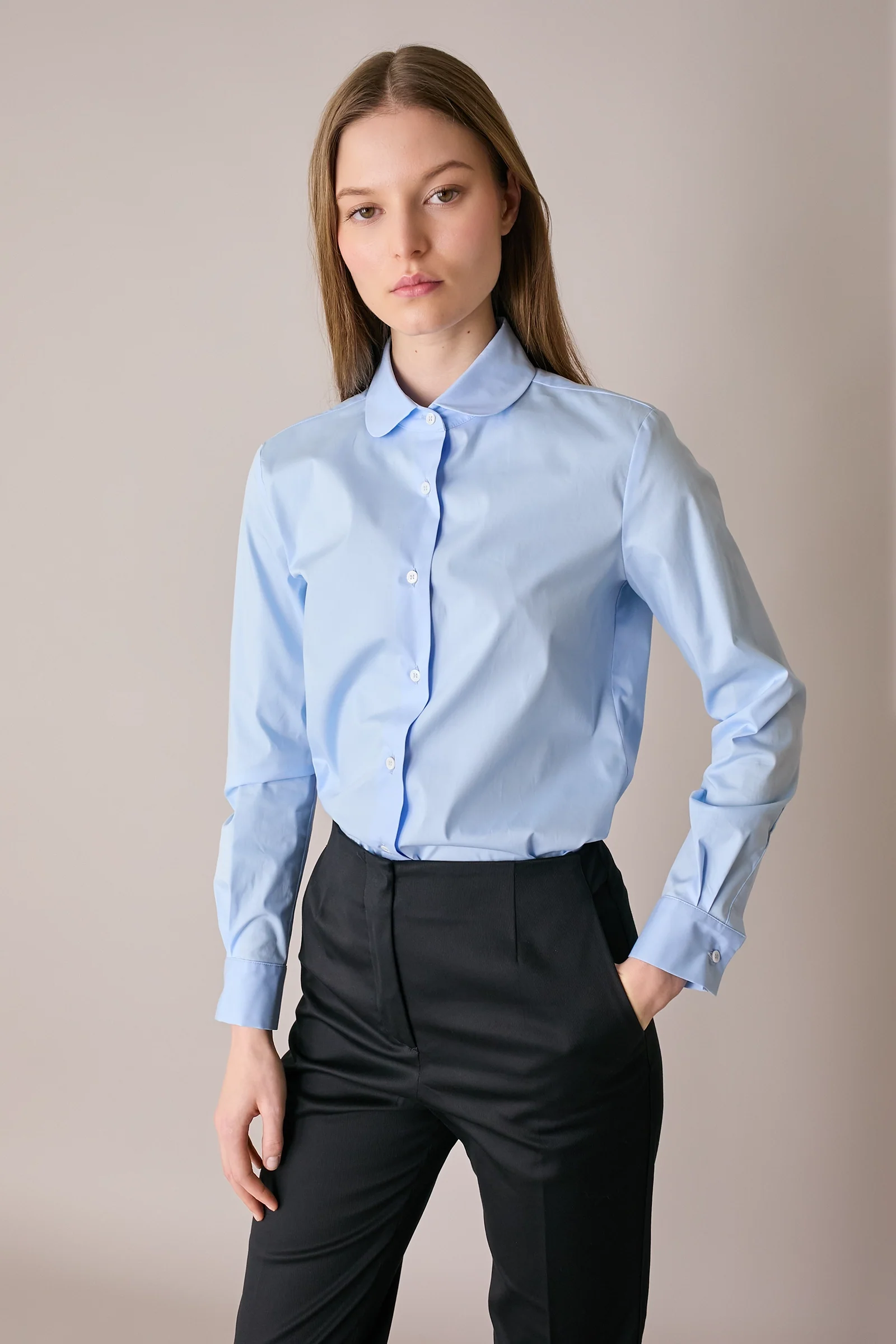 Camicia con colletto stondato - Image 4
