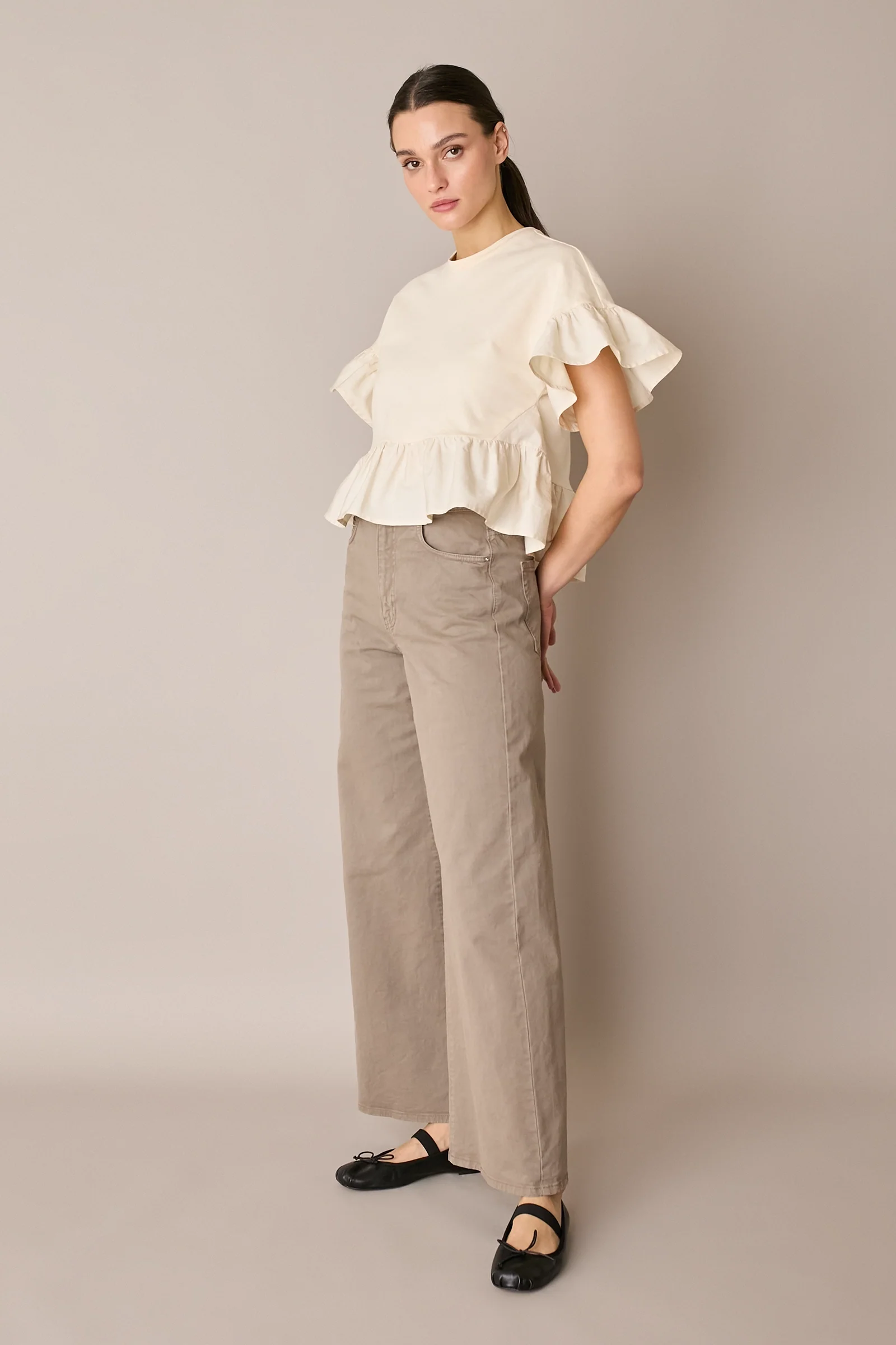 Pantaloni cinque tasche in drill di cotone - Image 6