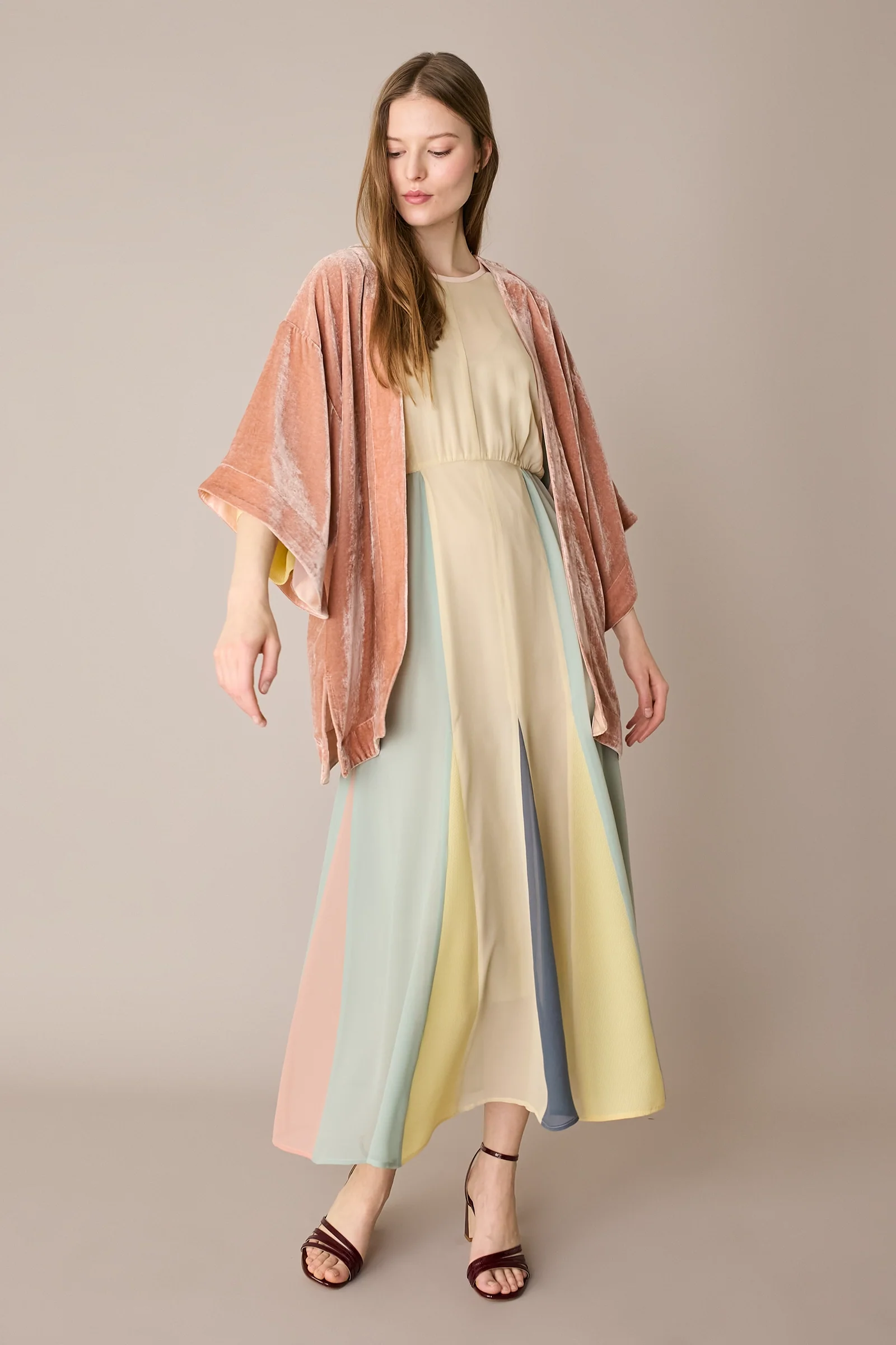 Giacca kimono in velluto di seta - Image 3