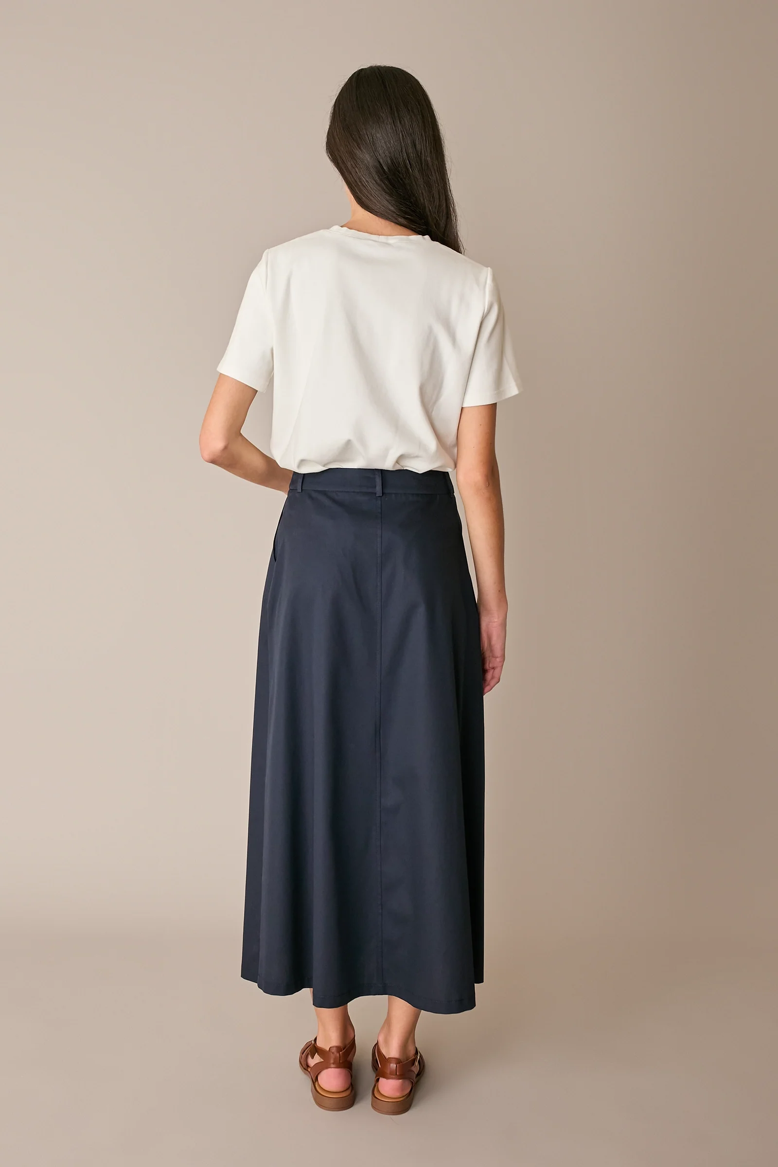 Gonna in cotone con pinces - Image 6