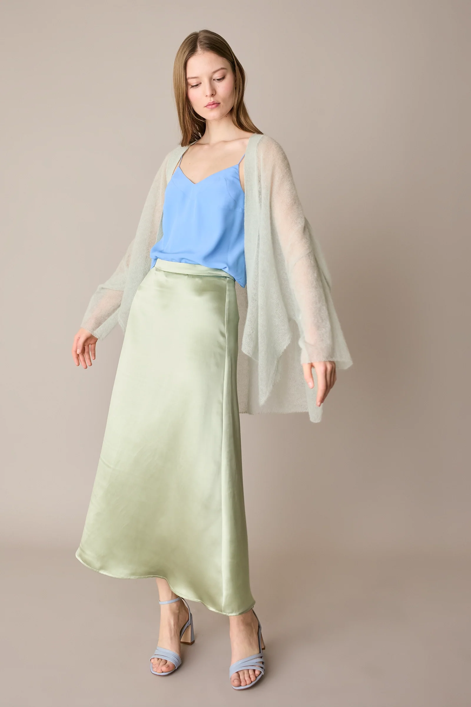 Gonna lunga in blend di seta - Image 8