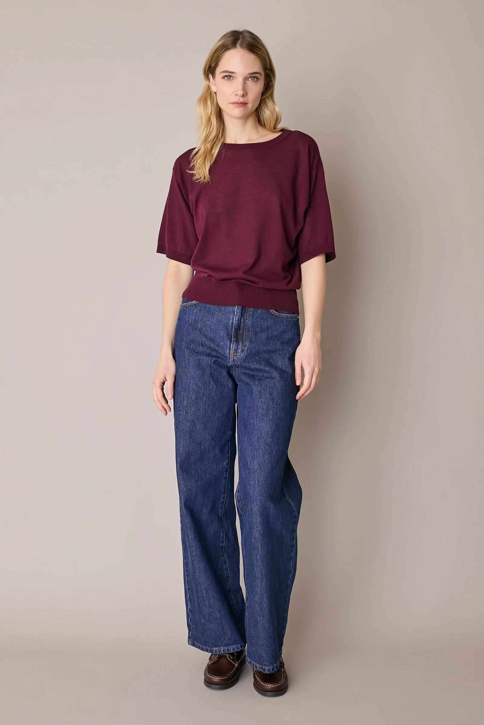 Maglia girocollo in cotone a mezze maniche - Image 12