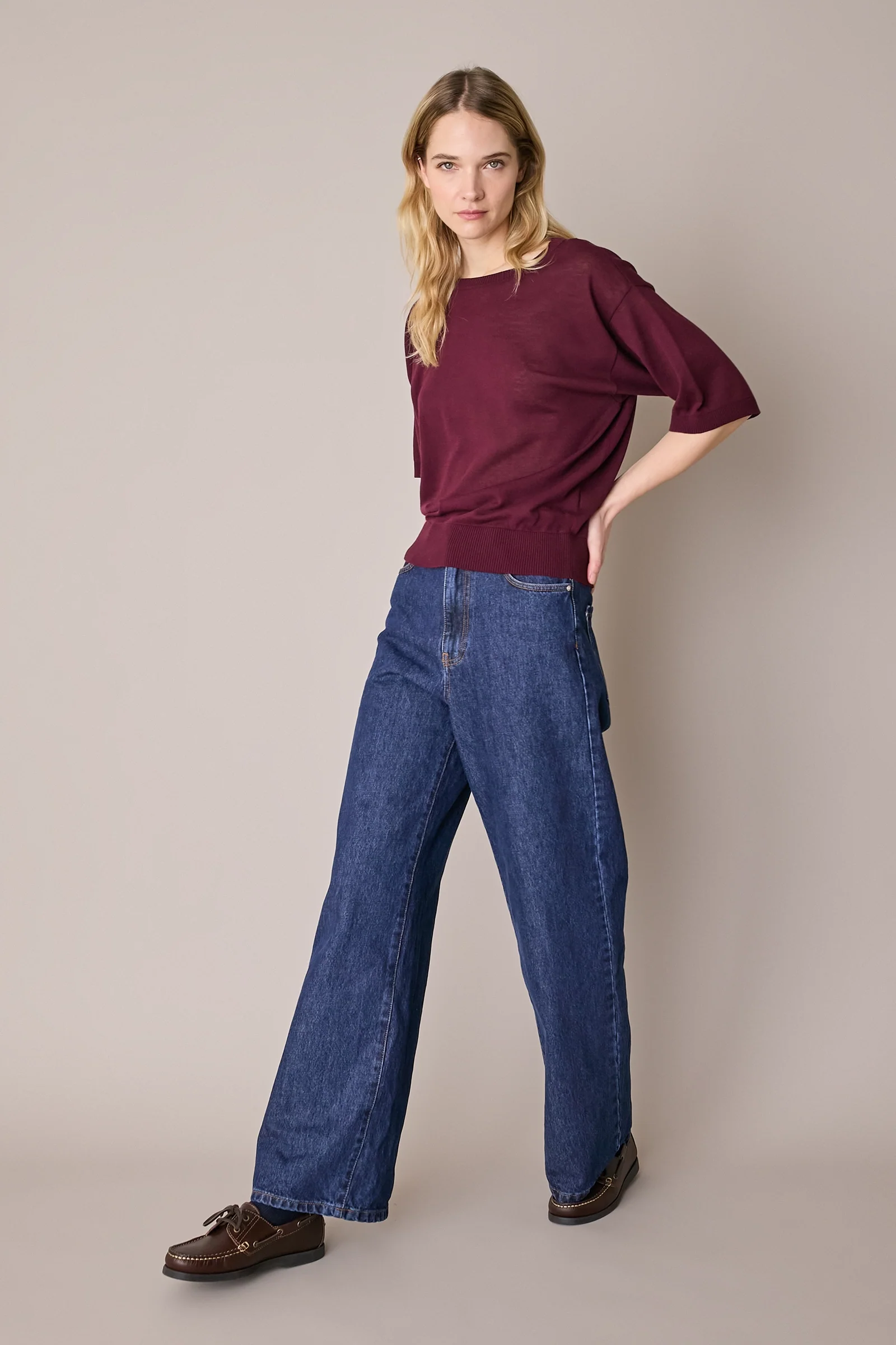 Maglia girocollo in cotone a mezze maniche - Image 15