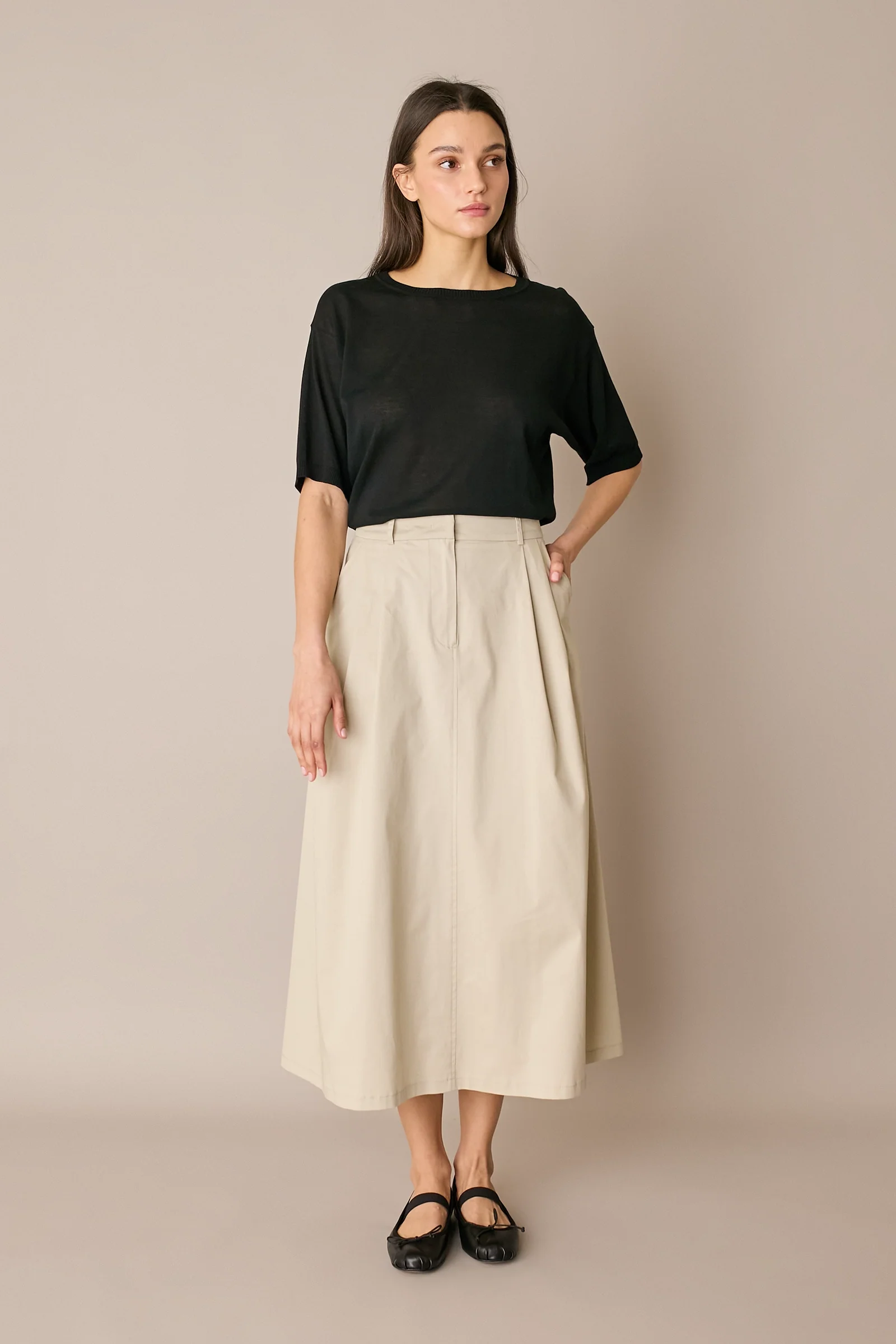 Maglia girocollo in cotone a mezze maniche - Image 9