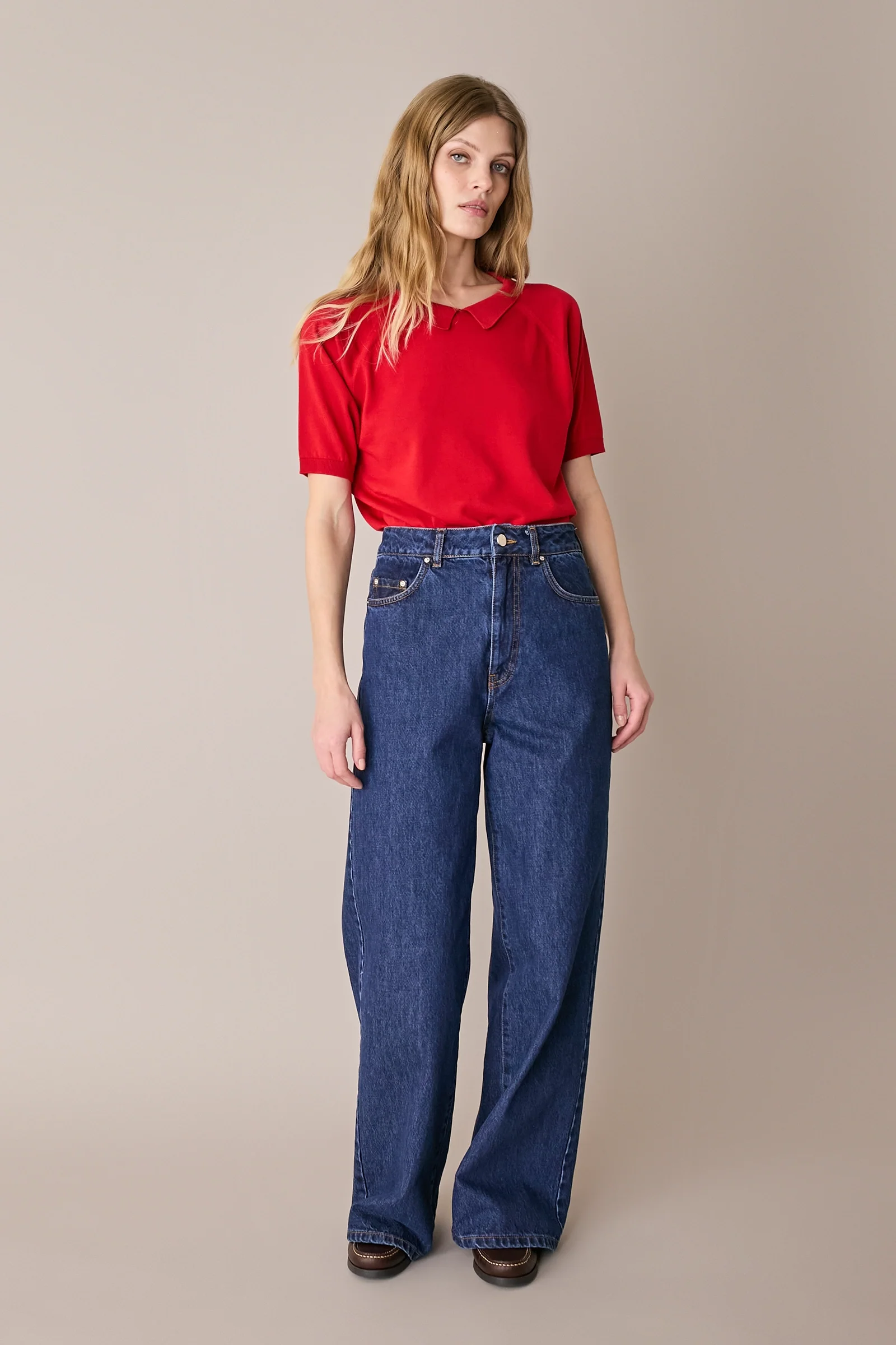 Maglia in cotone con colletto - Image 10