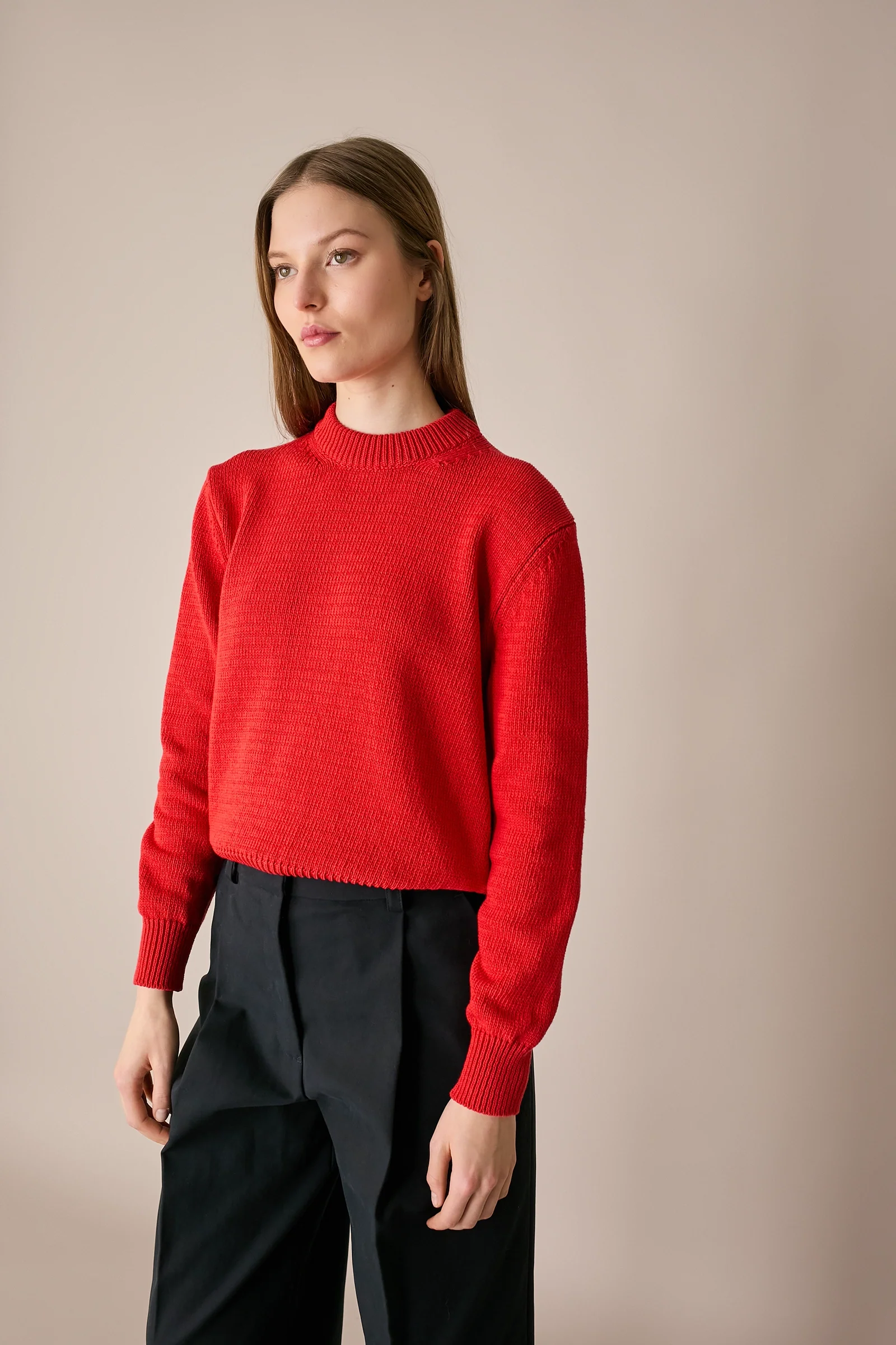 Maglia in cotone con collo spesso - Image 9