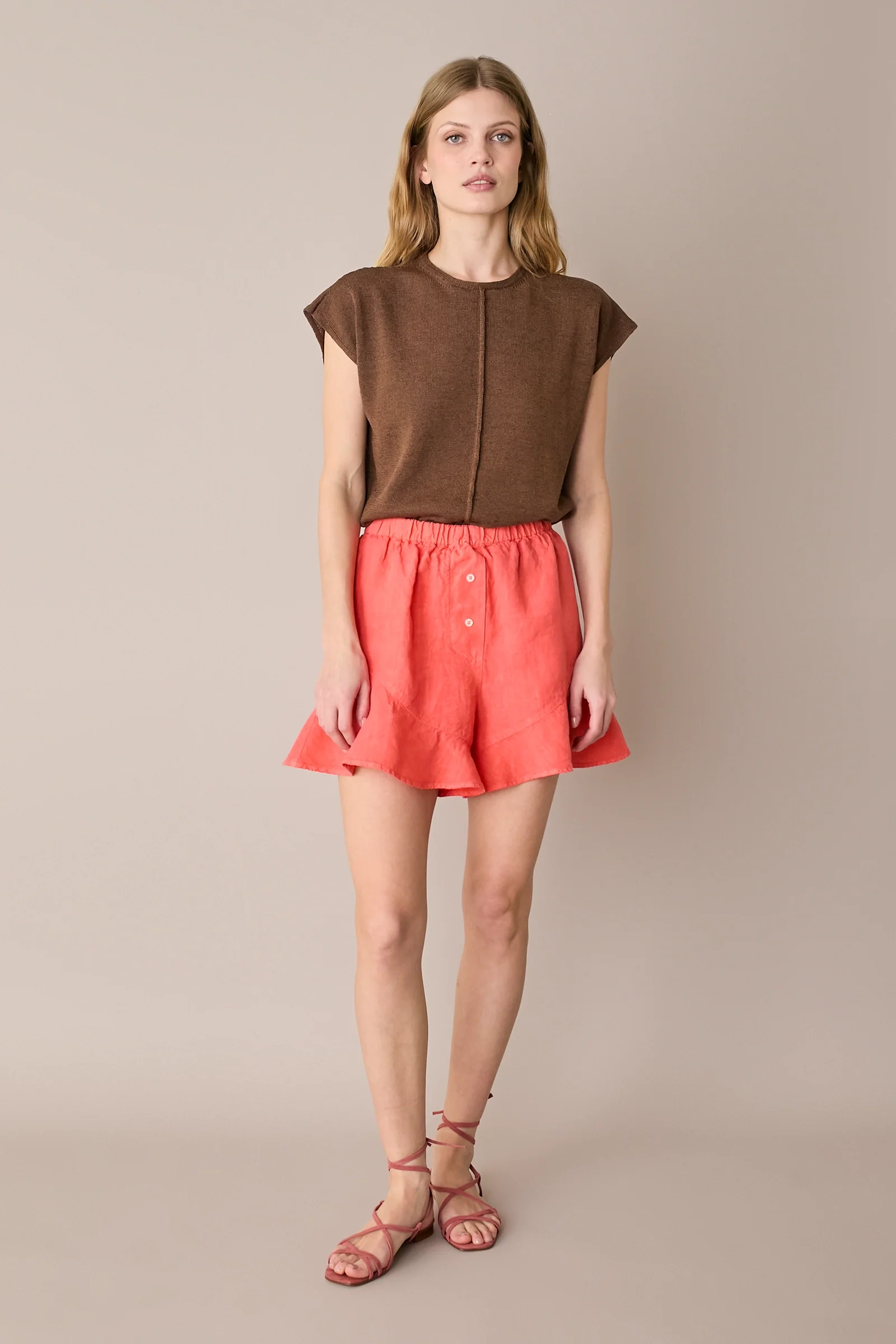 Maglia in lino e cotone con maniche kimono - Image 14