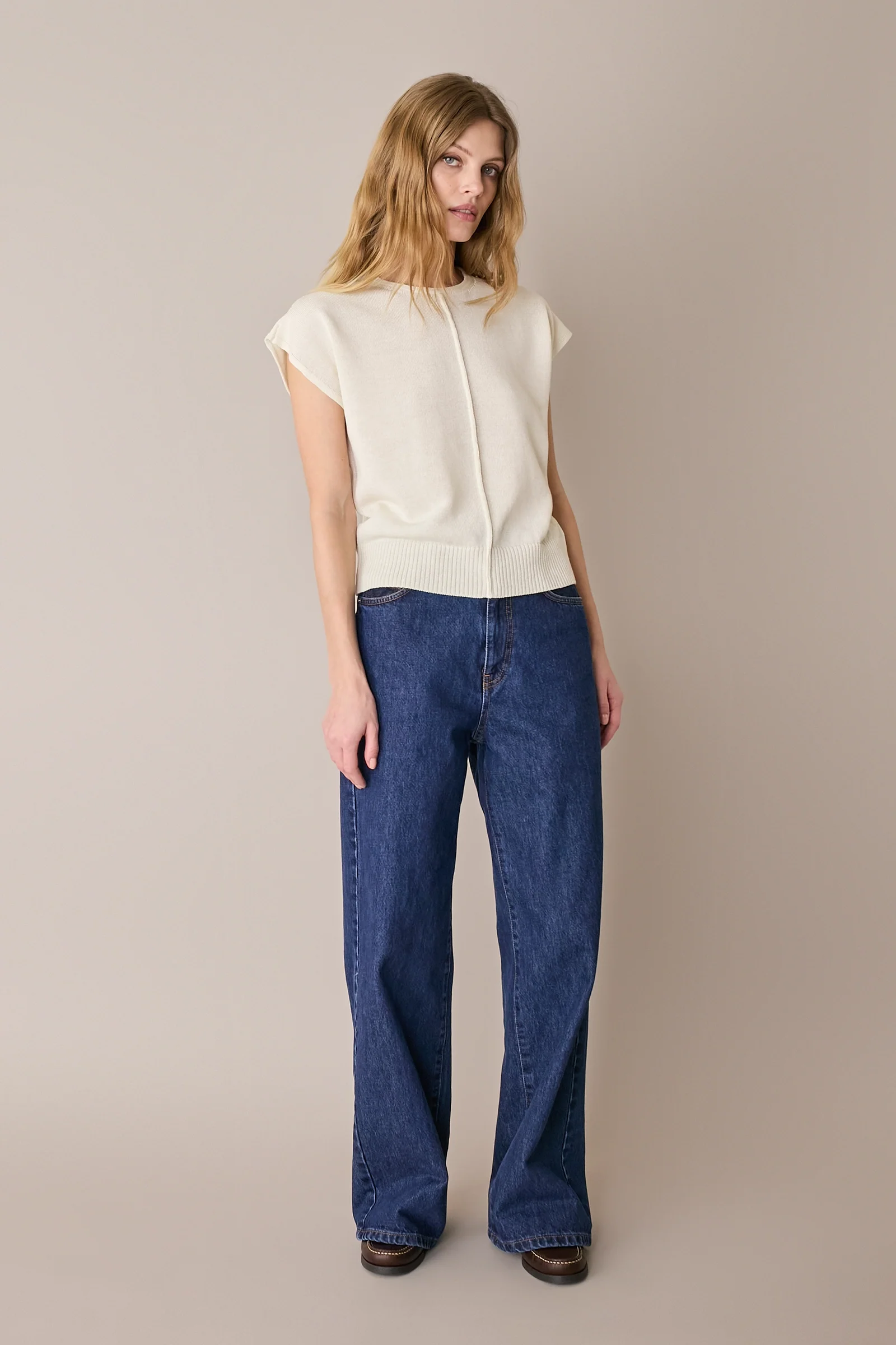 Maglia in lino e cotone con maniche kimono - Image 20