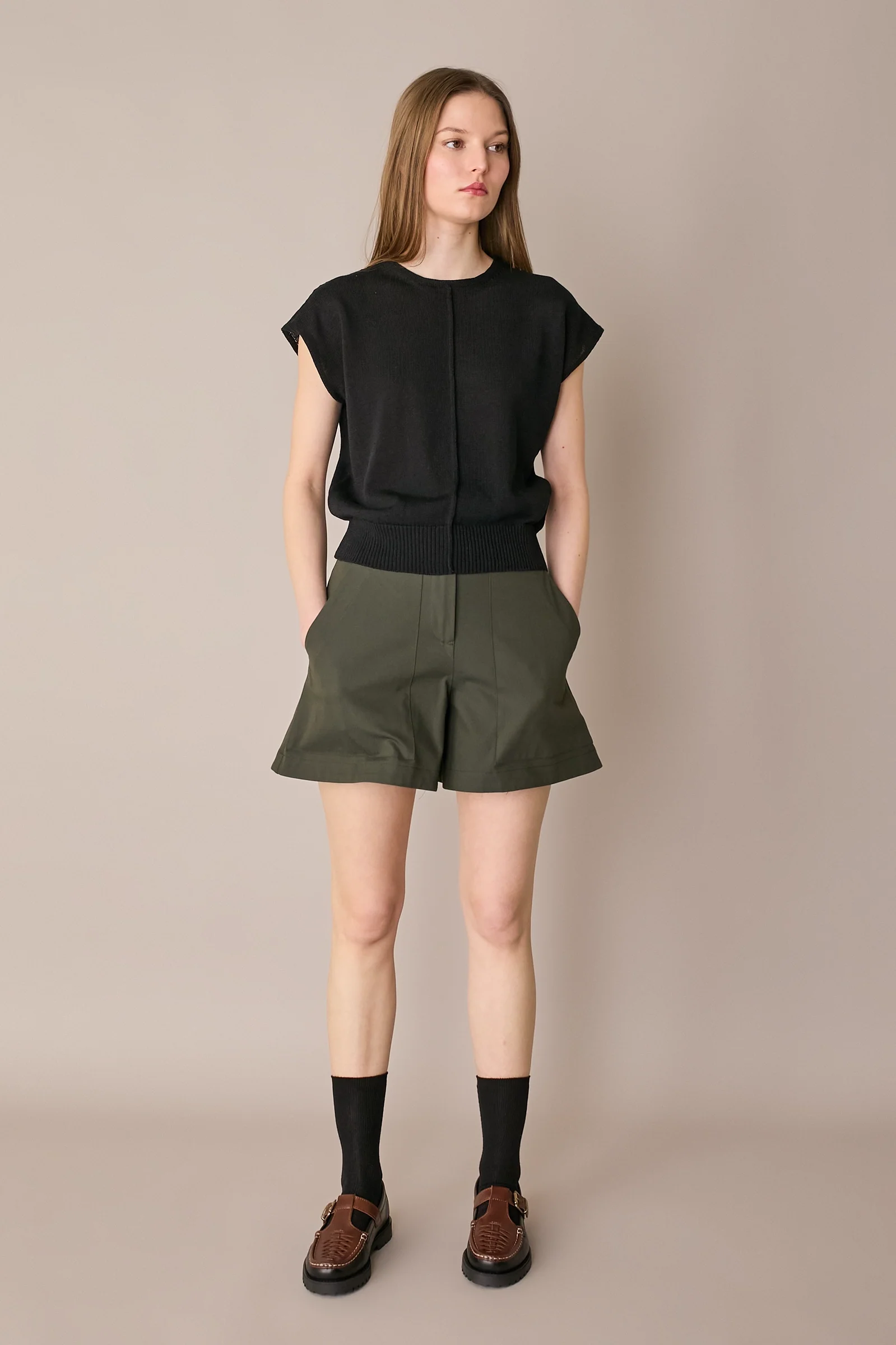 Maglia in lino e cotone con maniche kimono - Image 7