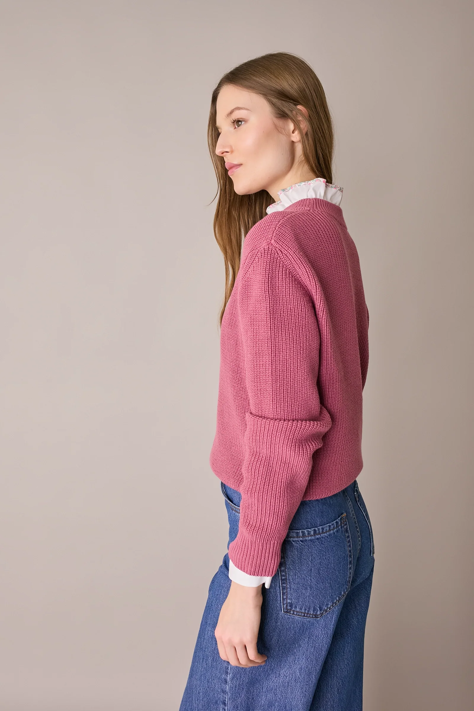 Maglia punto pannocchia con collo spesso - Image 10