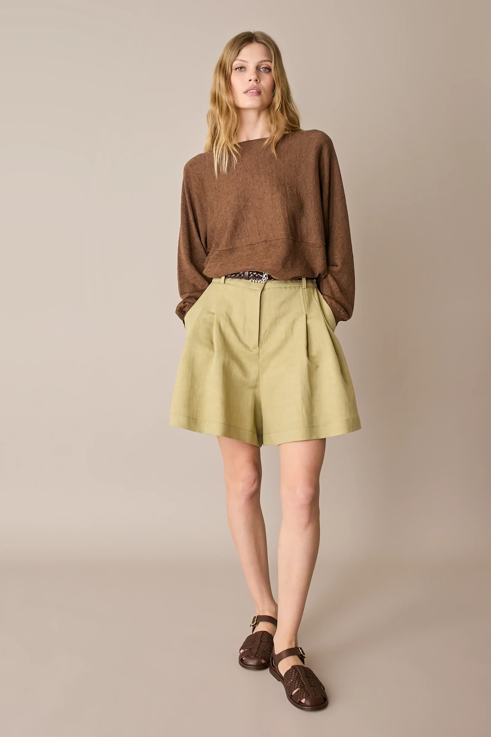 Maglia relaxed in lino e cotone - Image 11