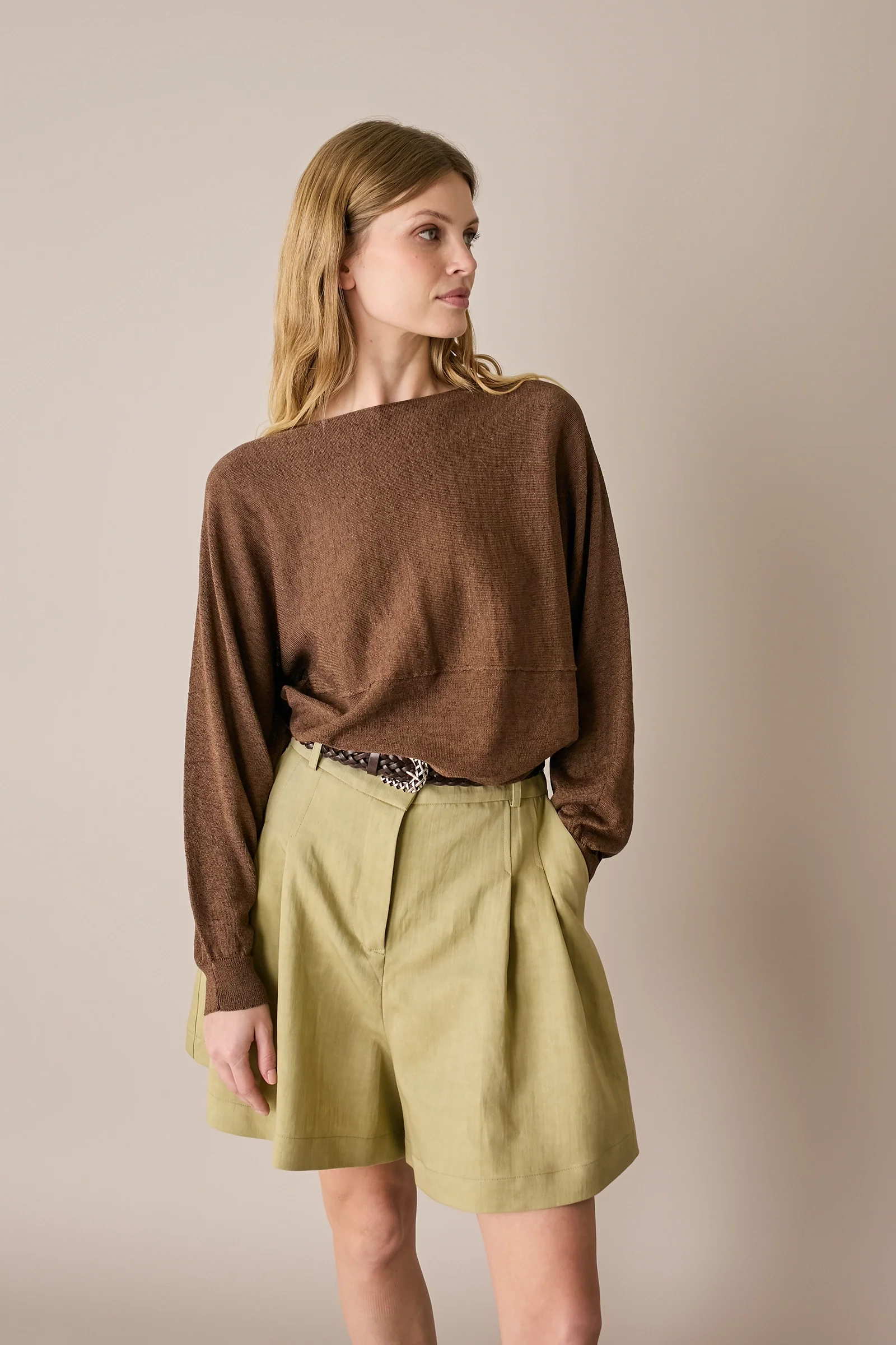 Maglia relaxed in lino e cotone - Image 12