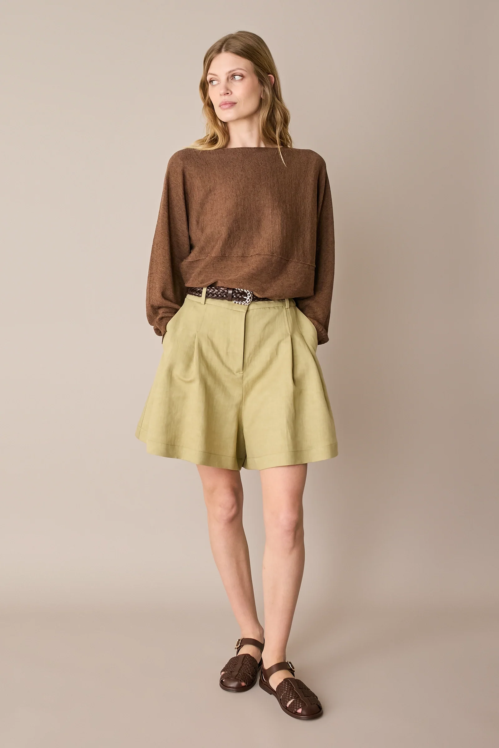 Maglia relaxed in lino e cotone - Image 15