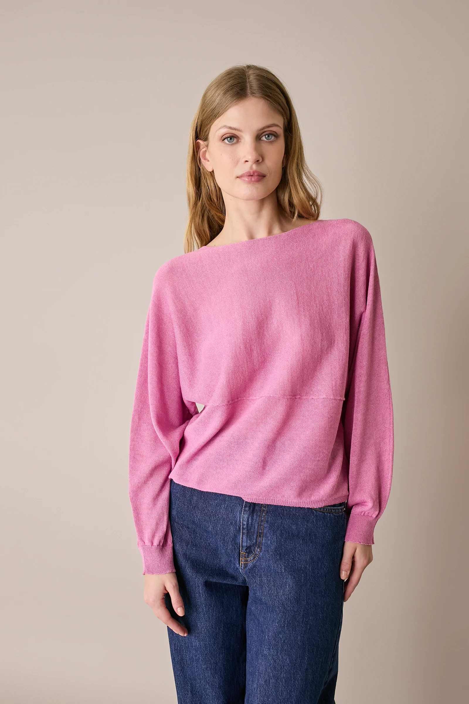 Maglia relaxed in lino e cotone - Image 17