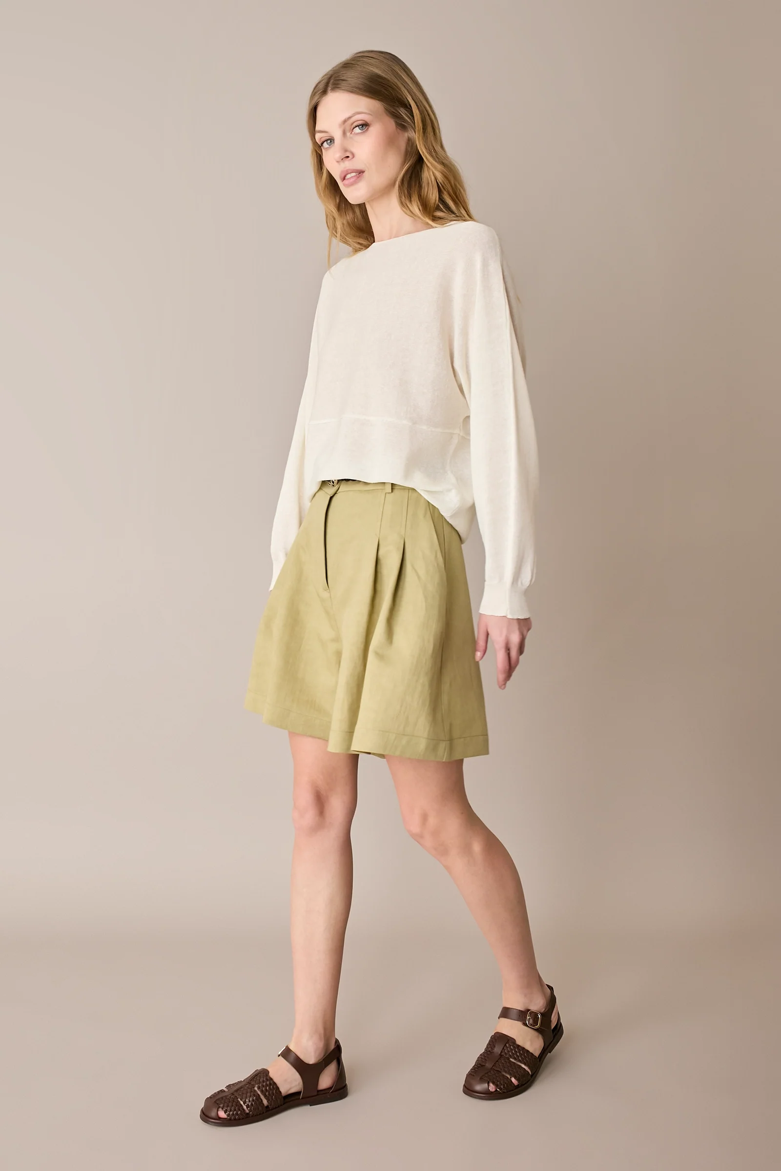 Maglia relaxed in lino e cotone - Image 4