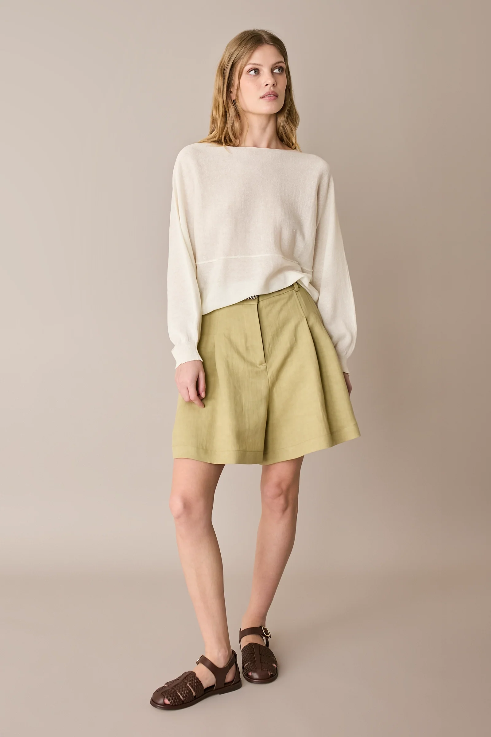 Maglia relaxed in lino e cotone - Image 5