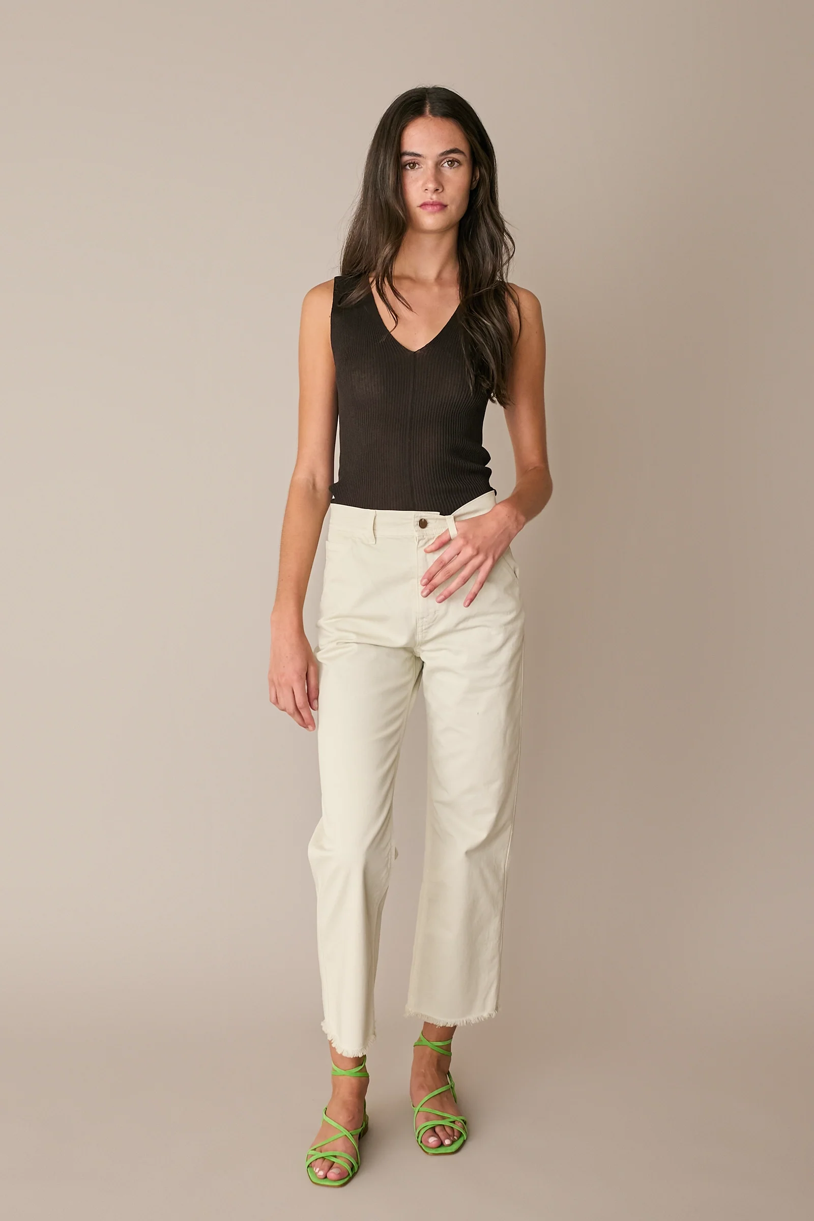 Pantaloni con fondo sfrangiato - Image 2