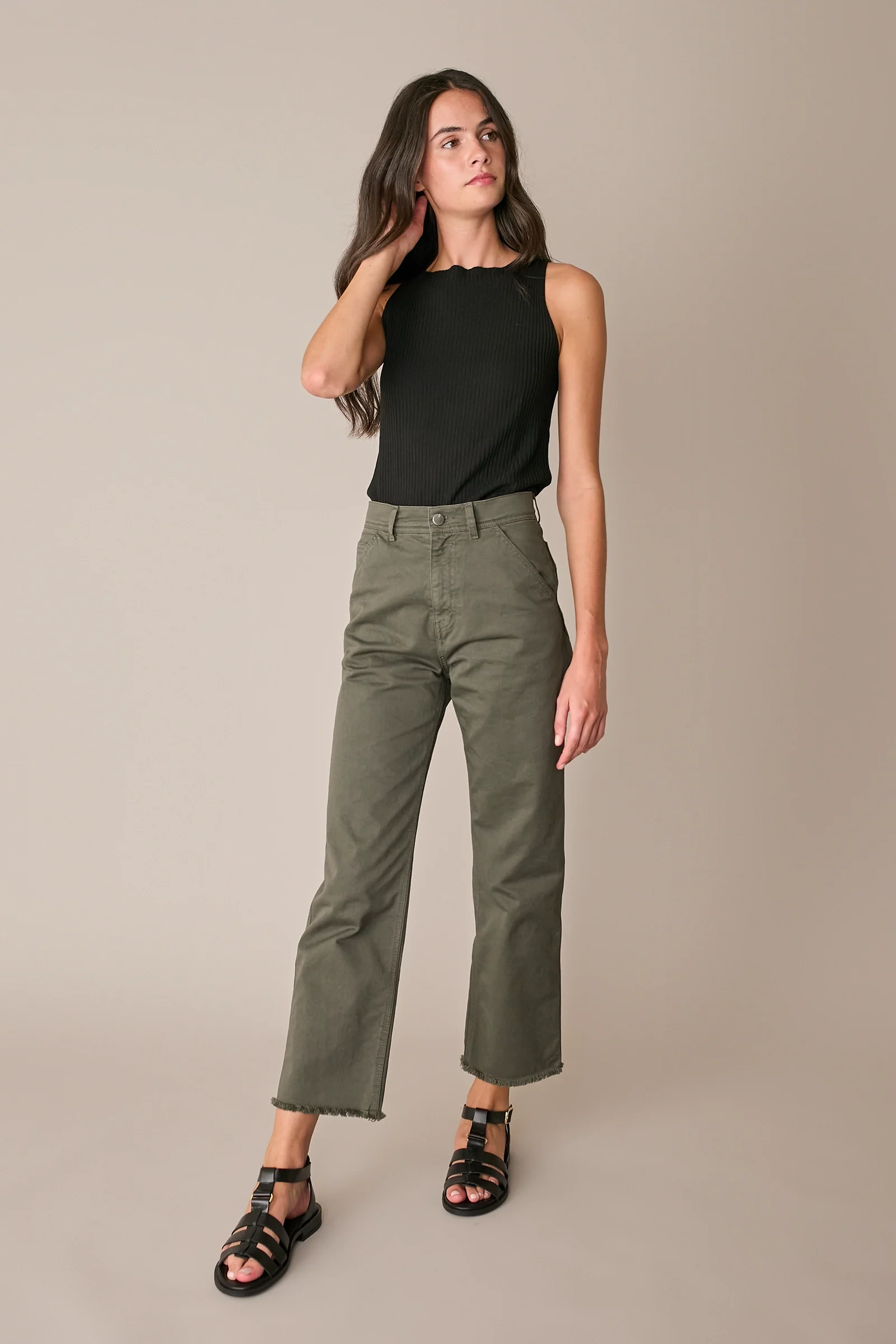 Pantaloni con fondo sfrangiato - Image 9