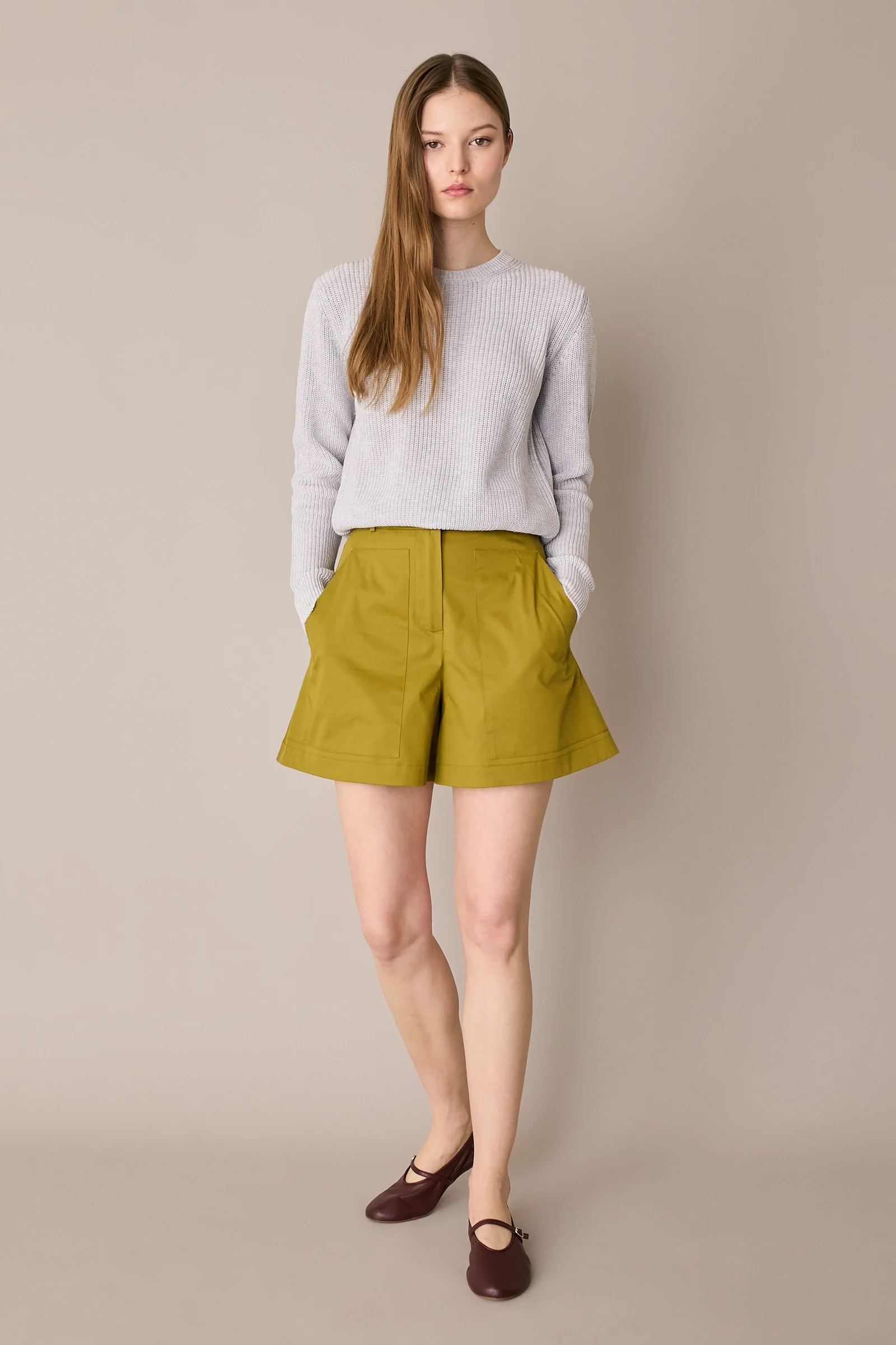 Pantaloni corti in cotone stretch - Image 12