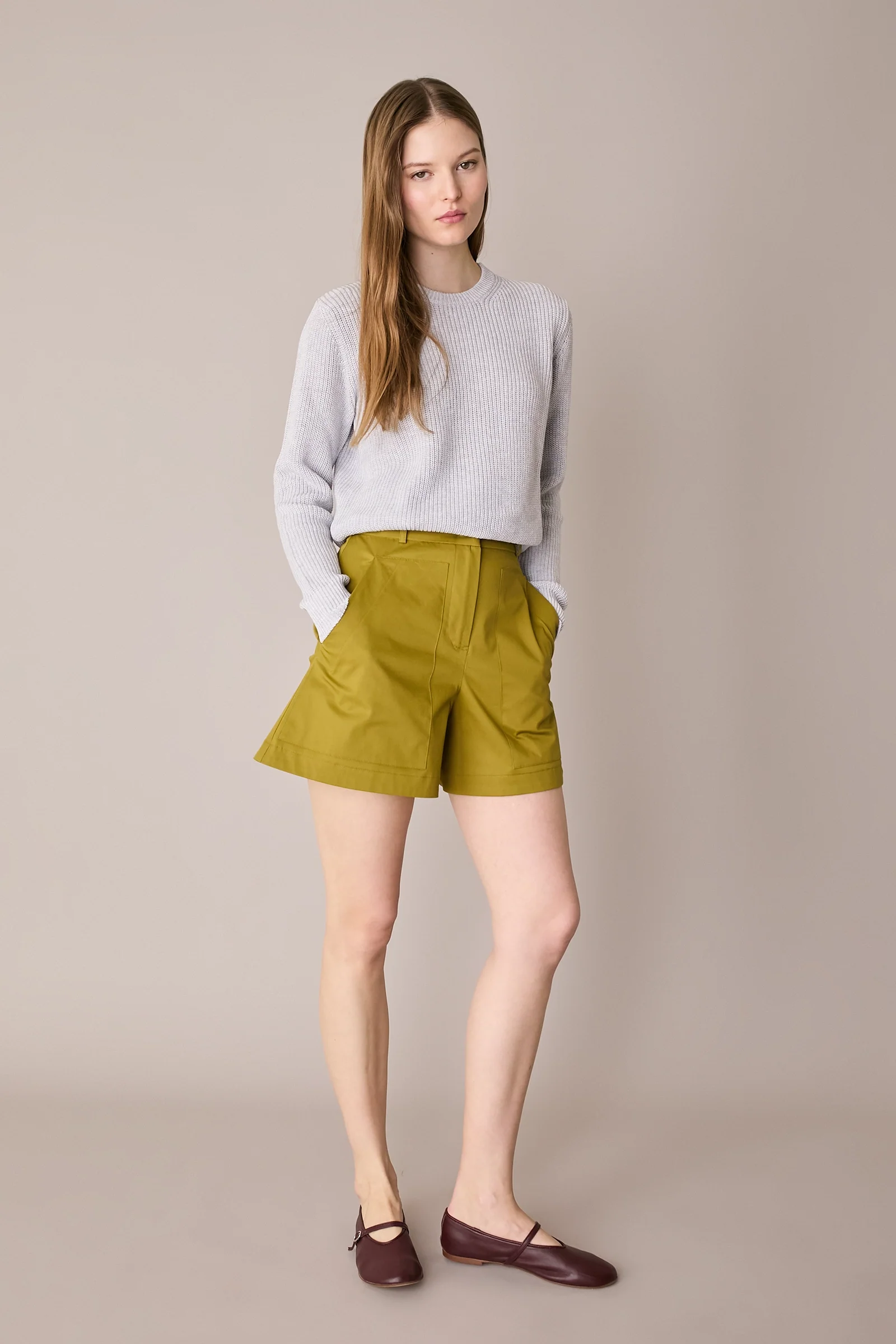 Pantaloni corti in cotone stretch - Image 13