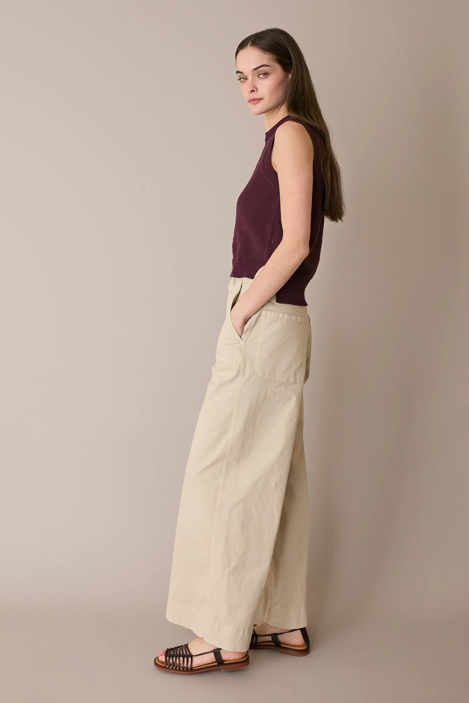 Pantaloni in cotone a gamba dritta - Image 11