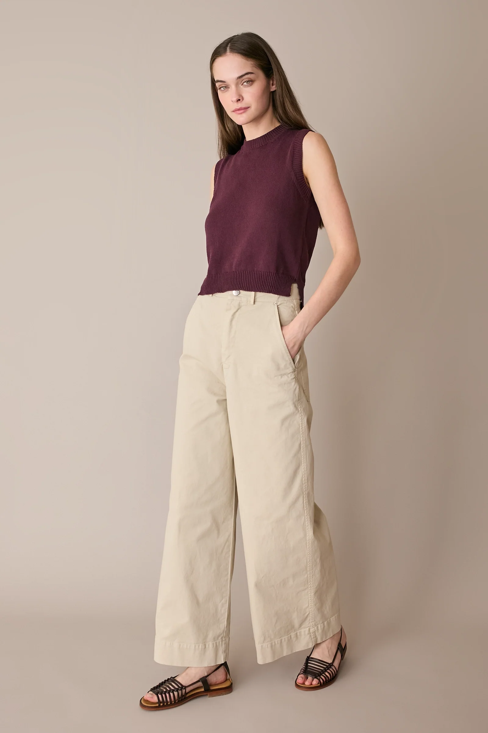 Pantaloni in cotone a gamba dritta - Image 8