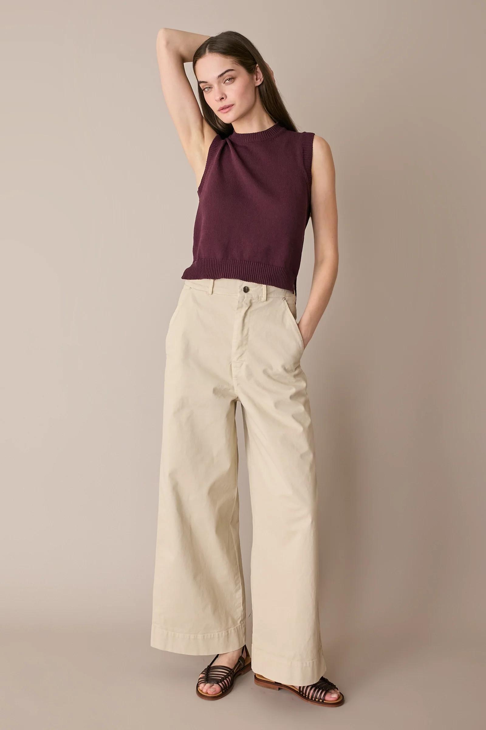Pantaloni in cotone a gamba dritta - Image 9