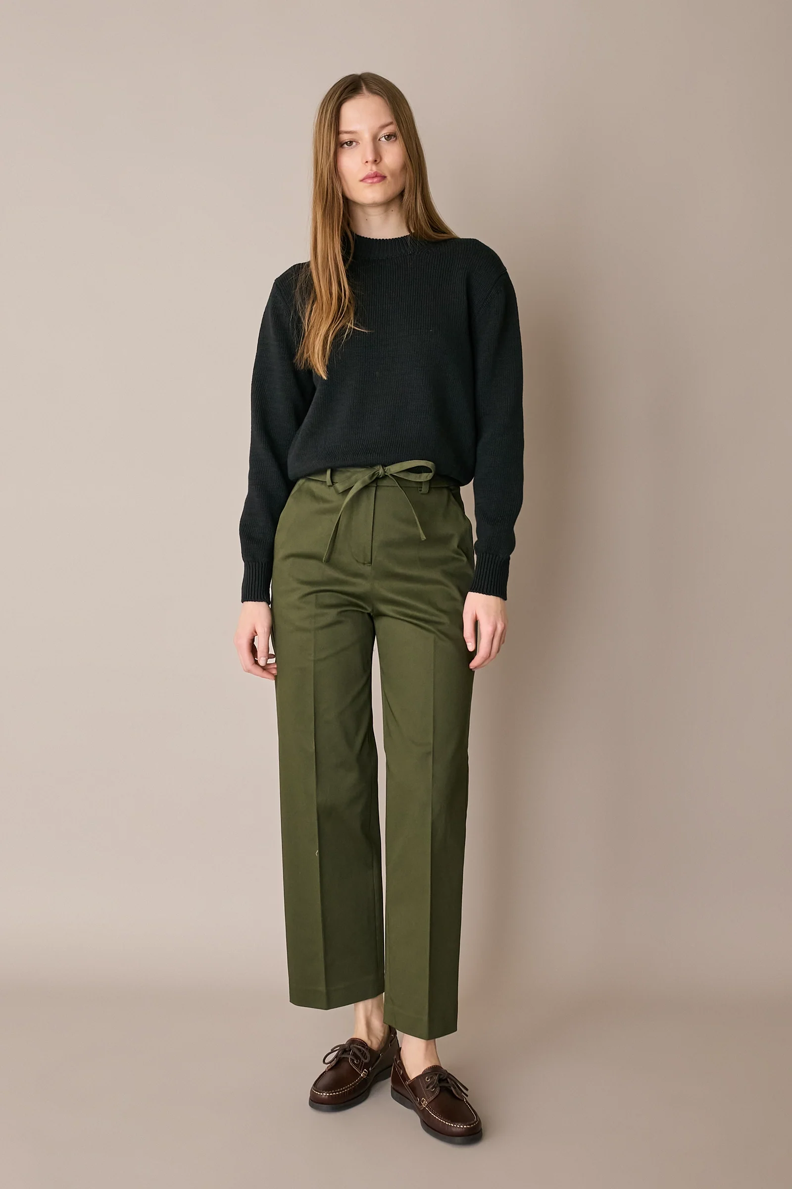 Pantaloni in cotone con cintura - Image 16
