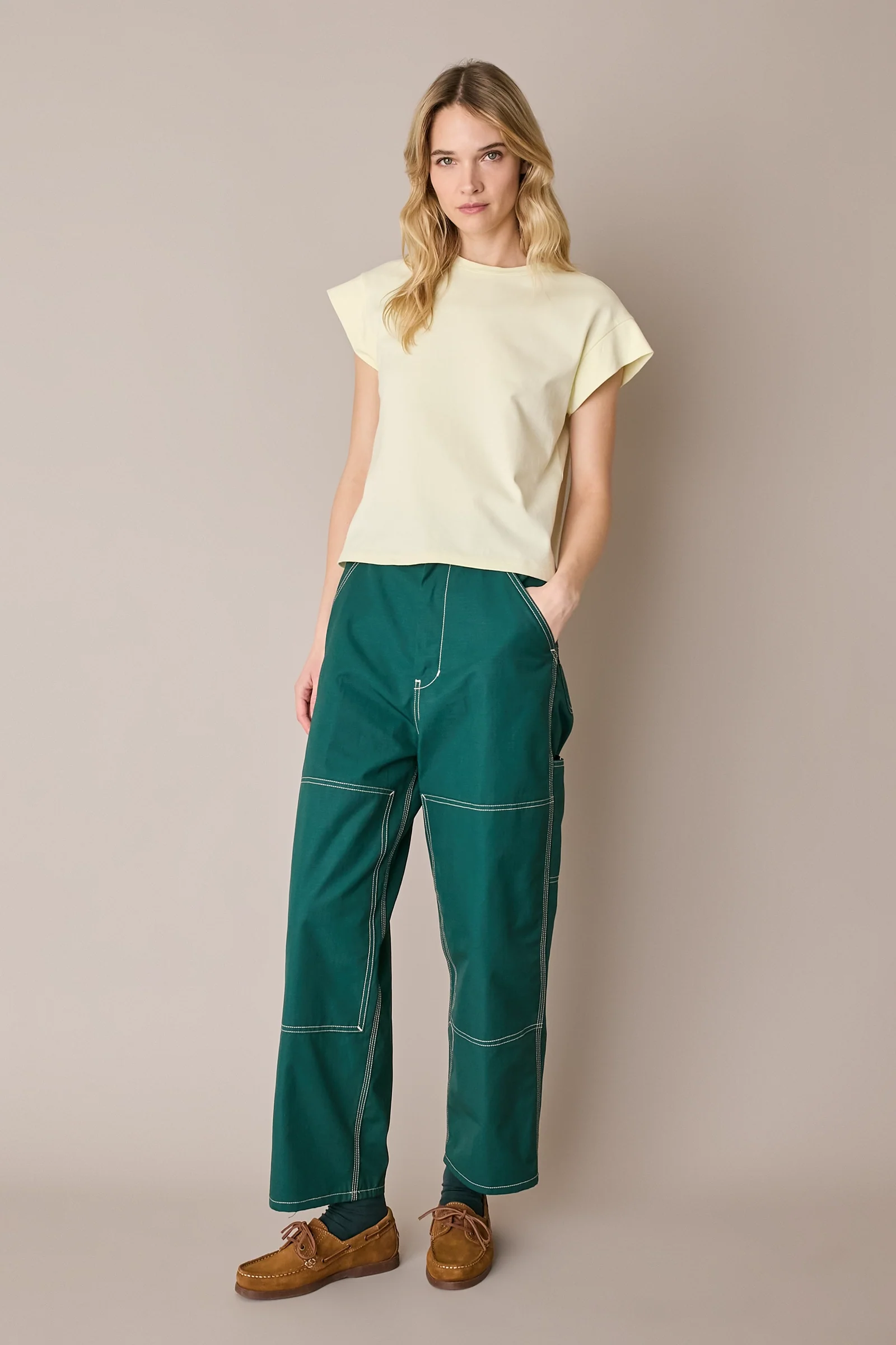 Pantaloni sportivi con impunture a contrasto - Image 3