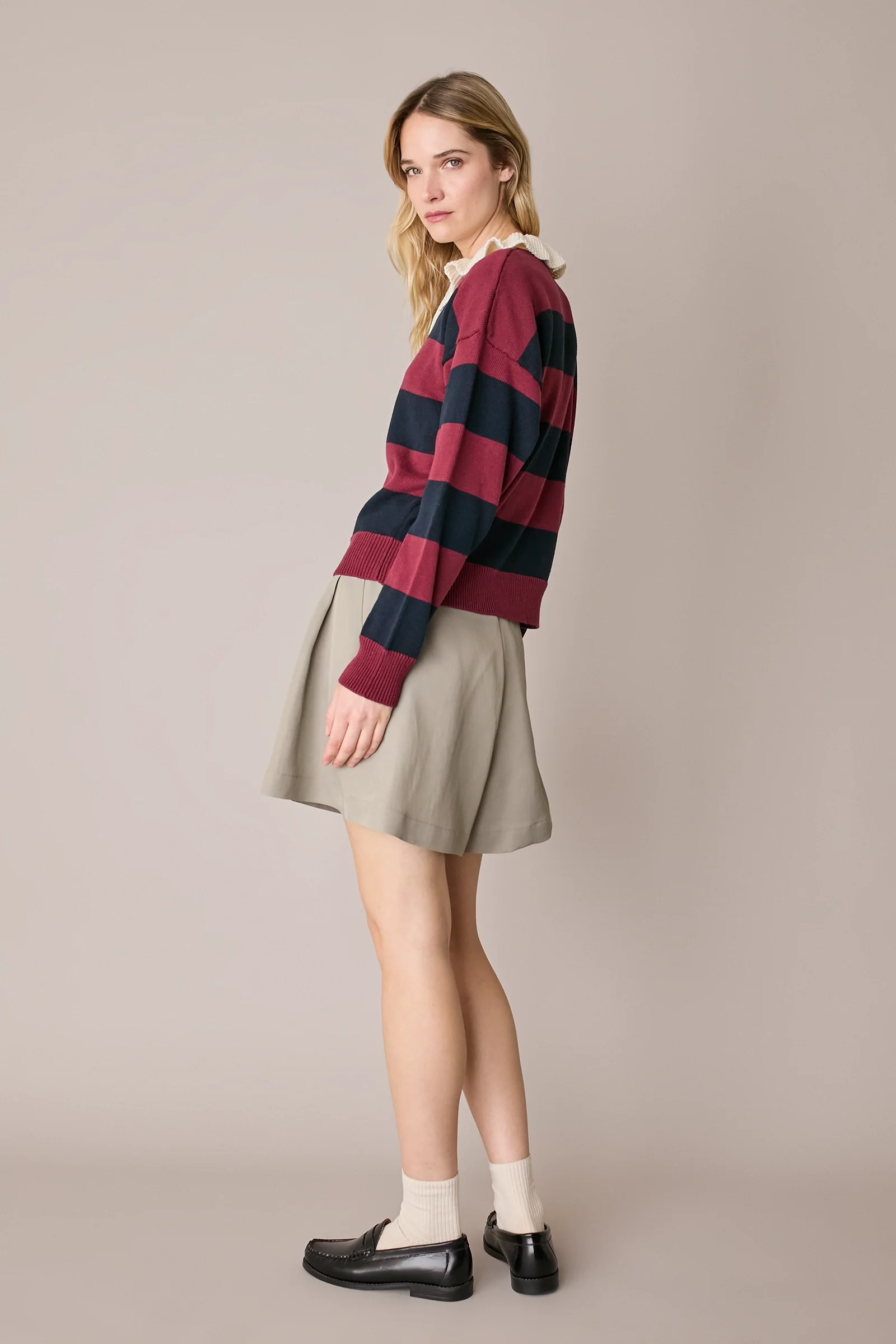 Shorts in blend di lino con pinces - Image 5