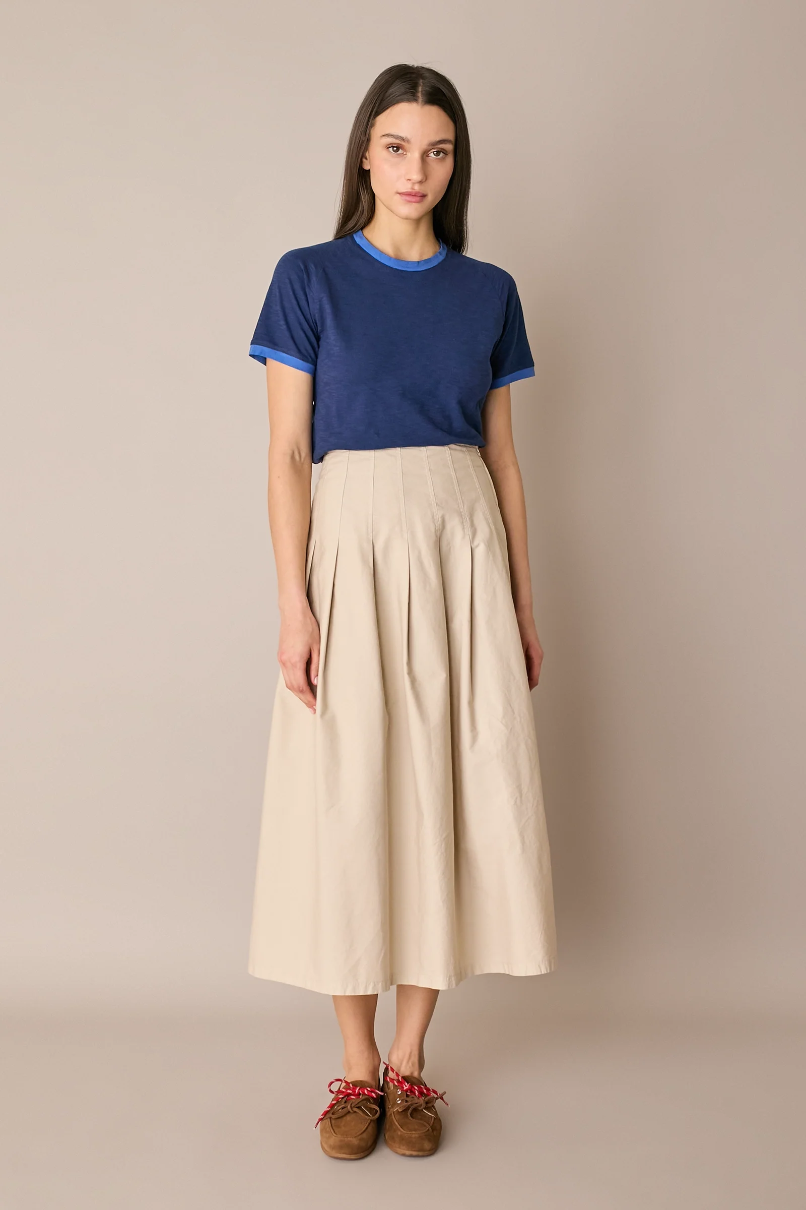 T-shirt in cotone con profili a contrasto - Image 7