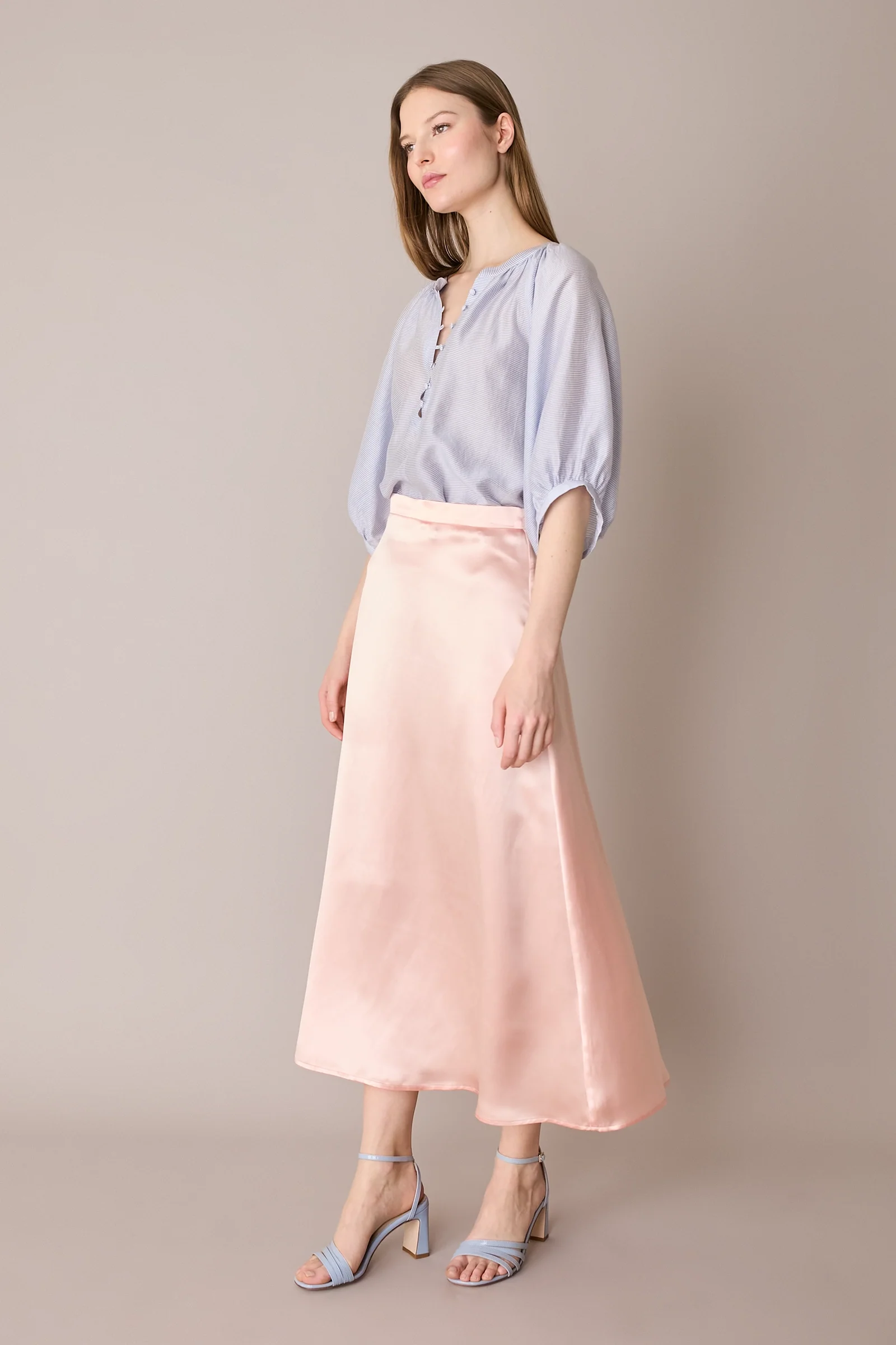 Top a righe in blend di seta - Image 4