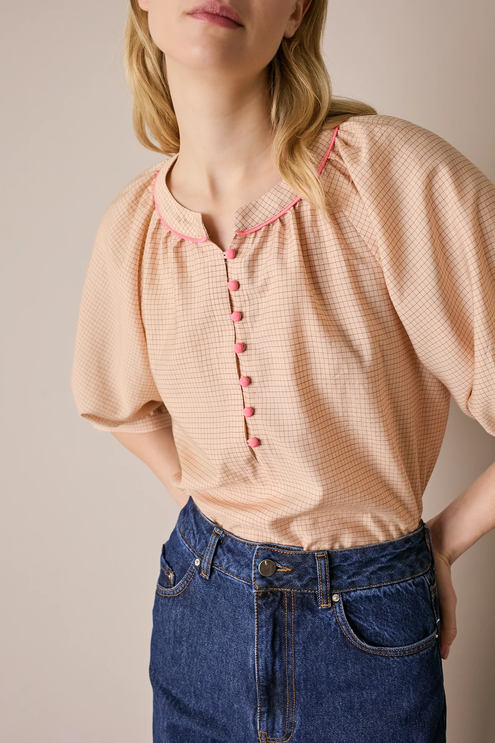 Top con bottoni rivestiti - Image 15