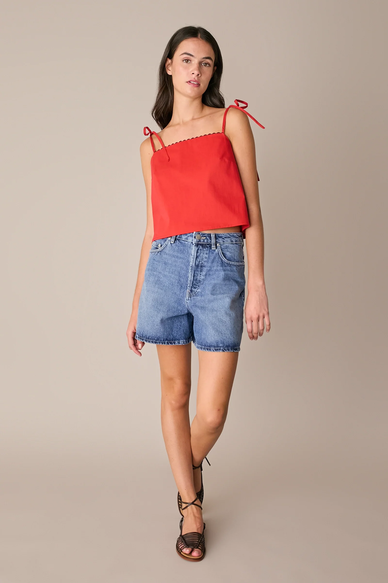 Top in cotone con serpentina - Image 2