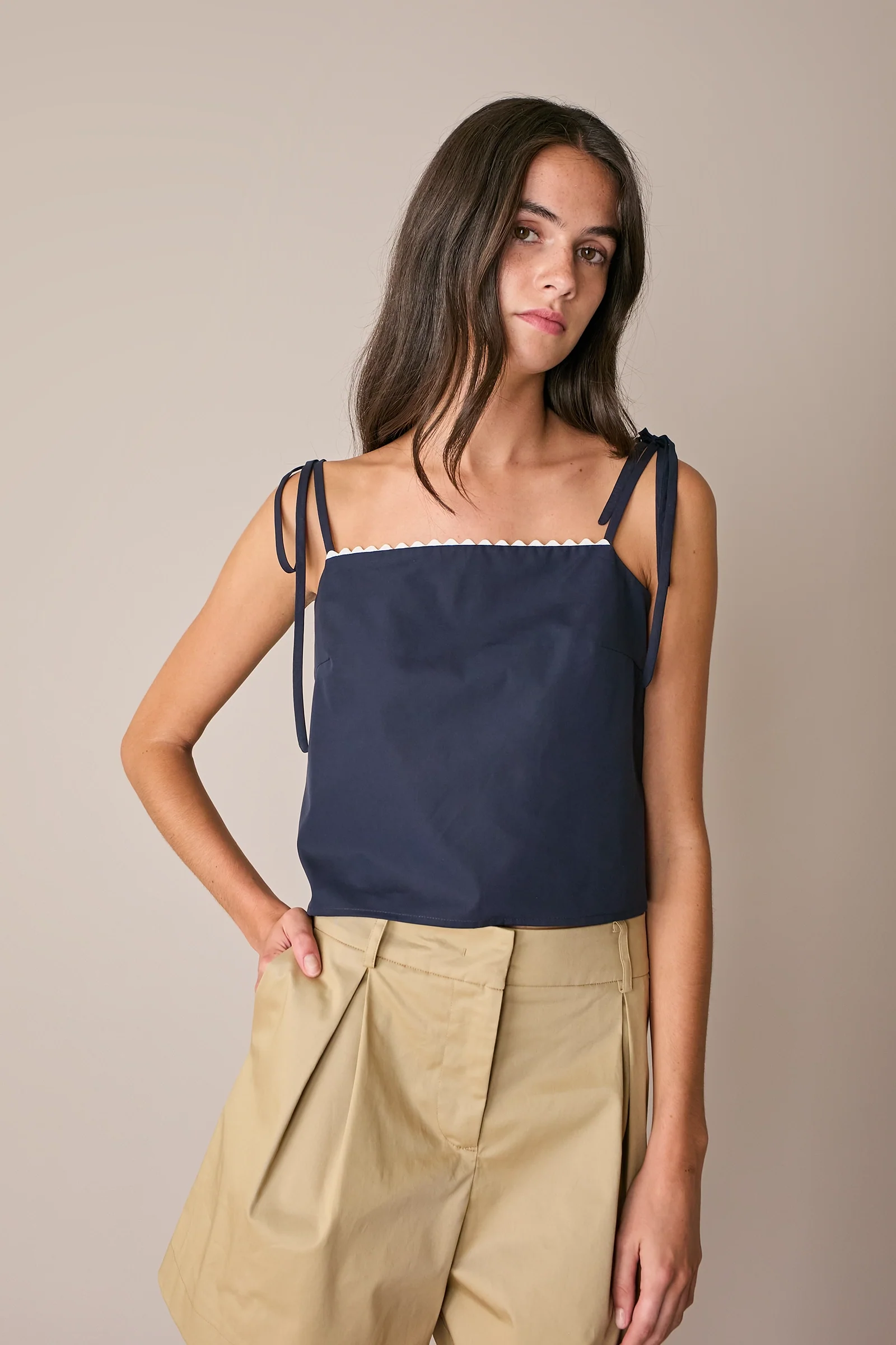 Top in cotone con serpentina - Image 8