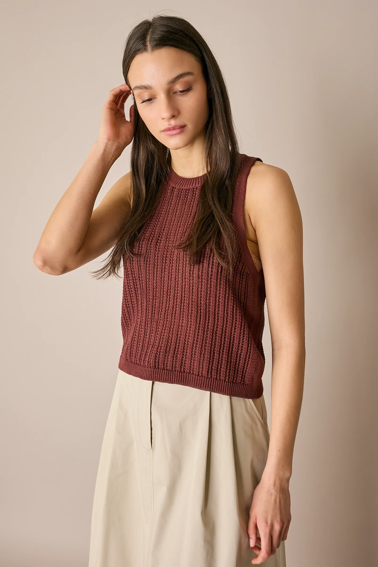 Top in cotone traforato - Image 10