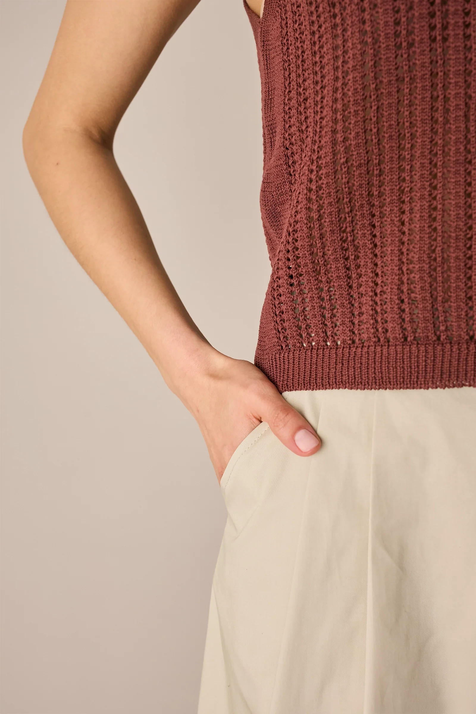 Top in cotone traforato - Image 11