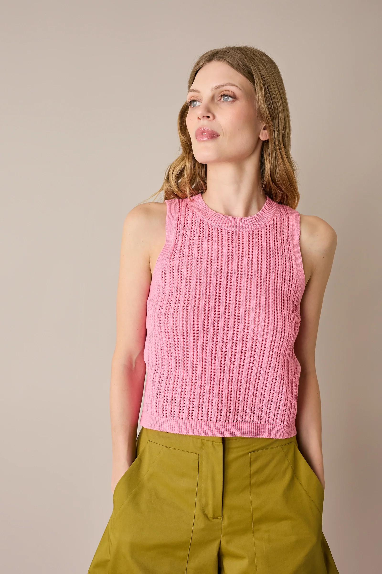 Top in cotone traforato - Image 3