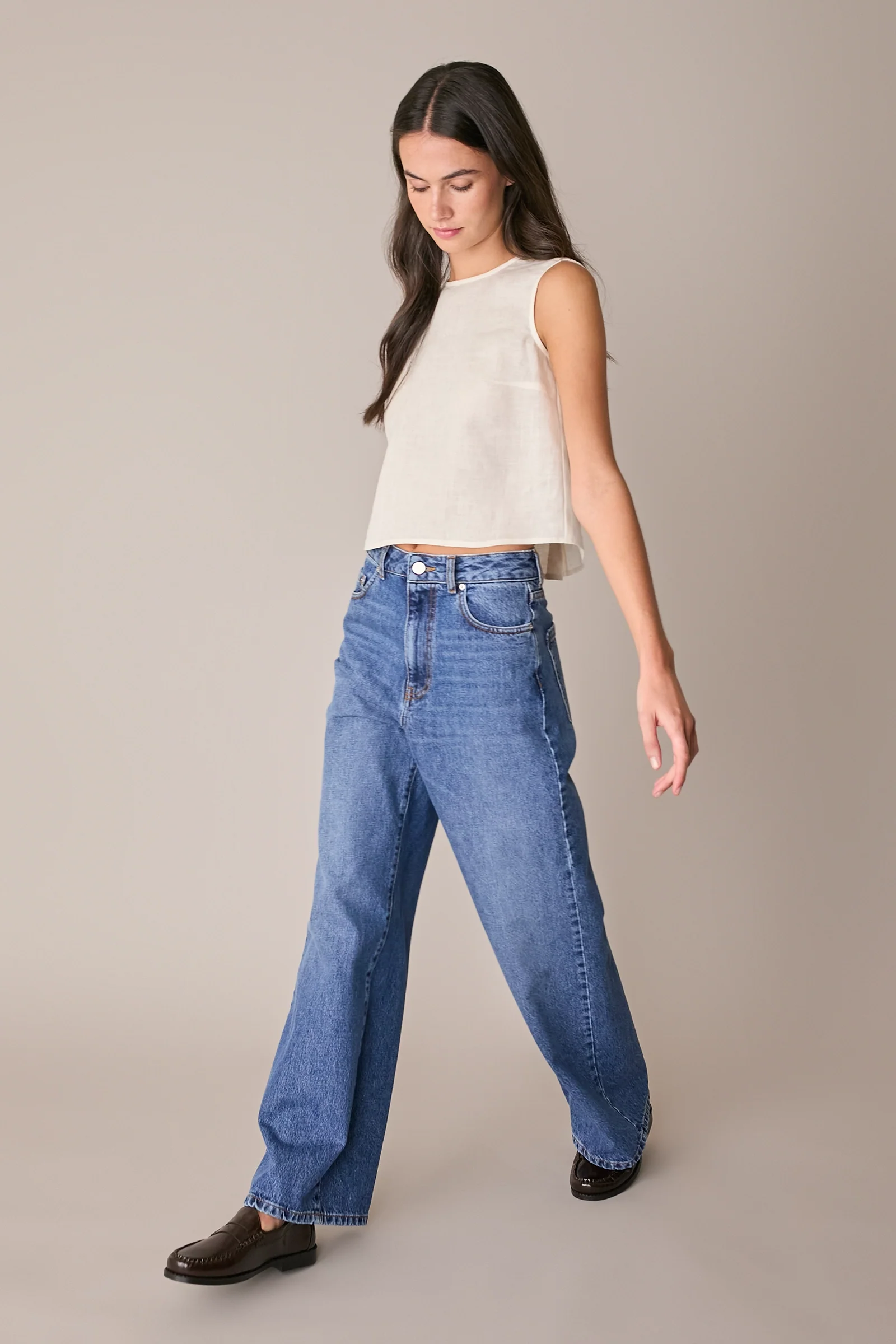 Top in lino con bottoncini - Image 7