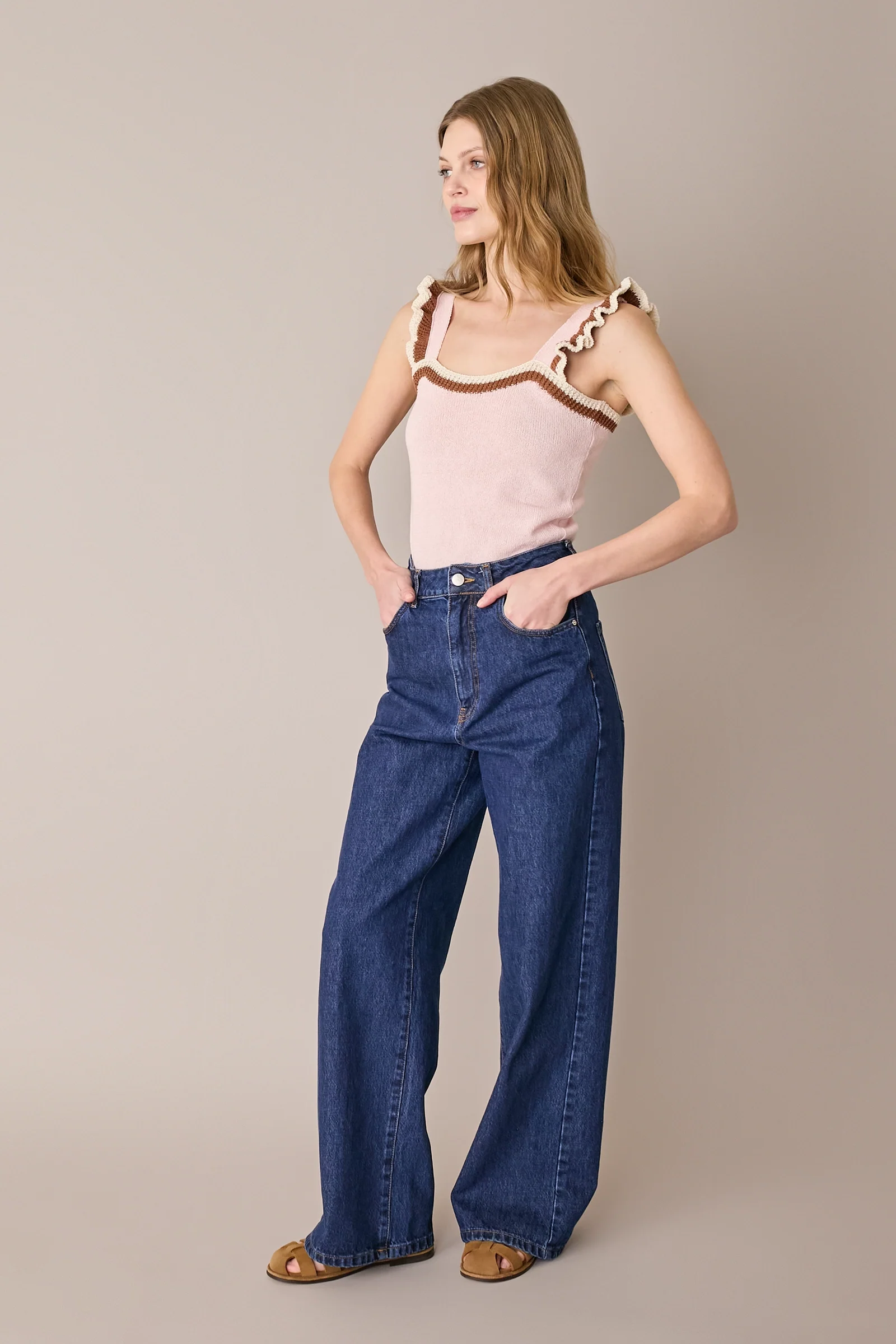 Top in maglia con volant - Image 5