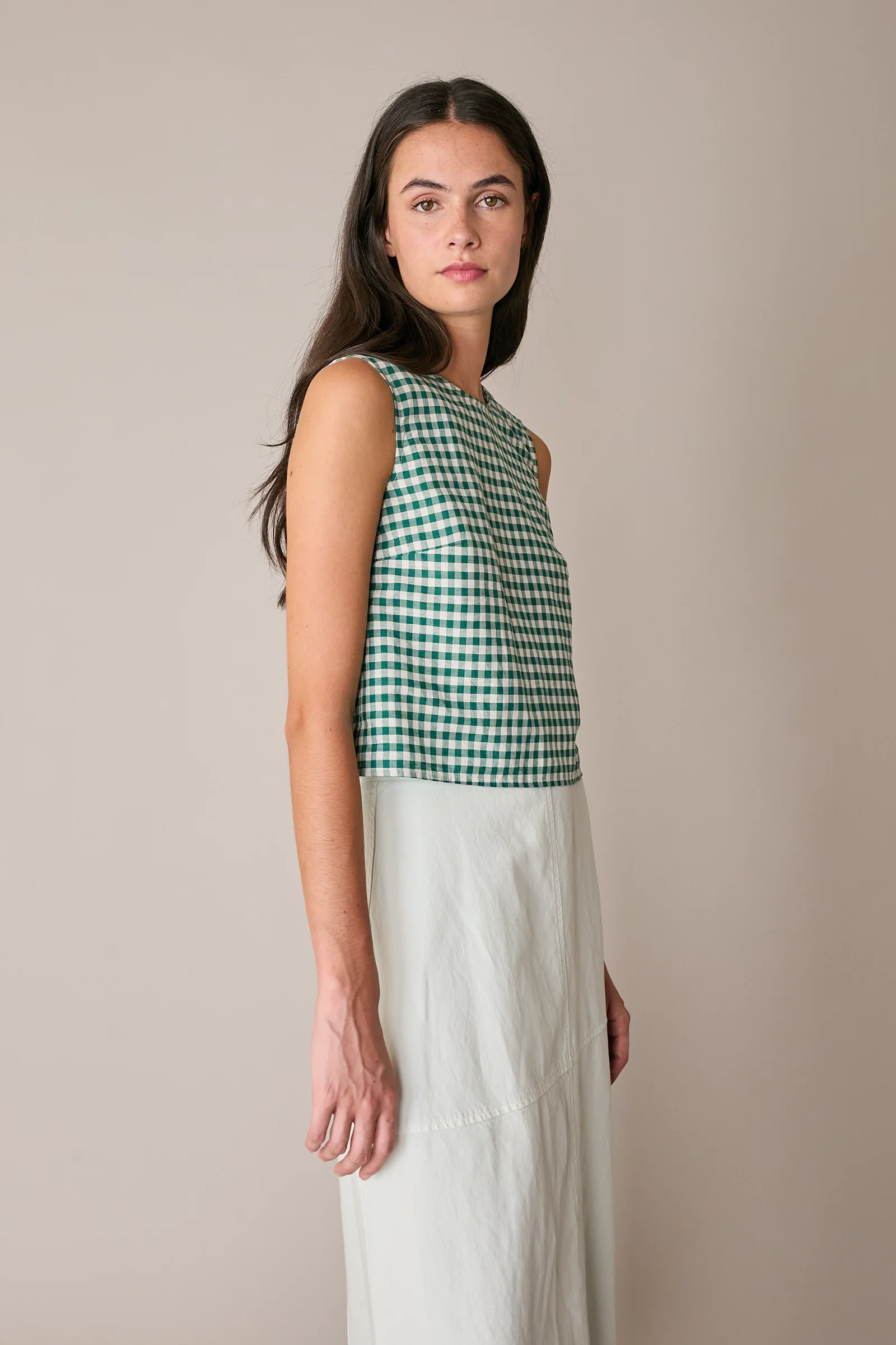 Top vichy in lino e cotone - Image 10