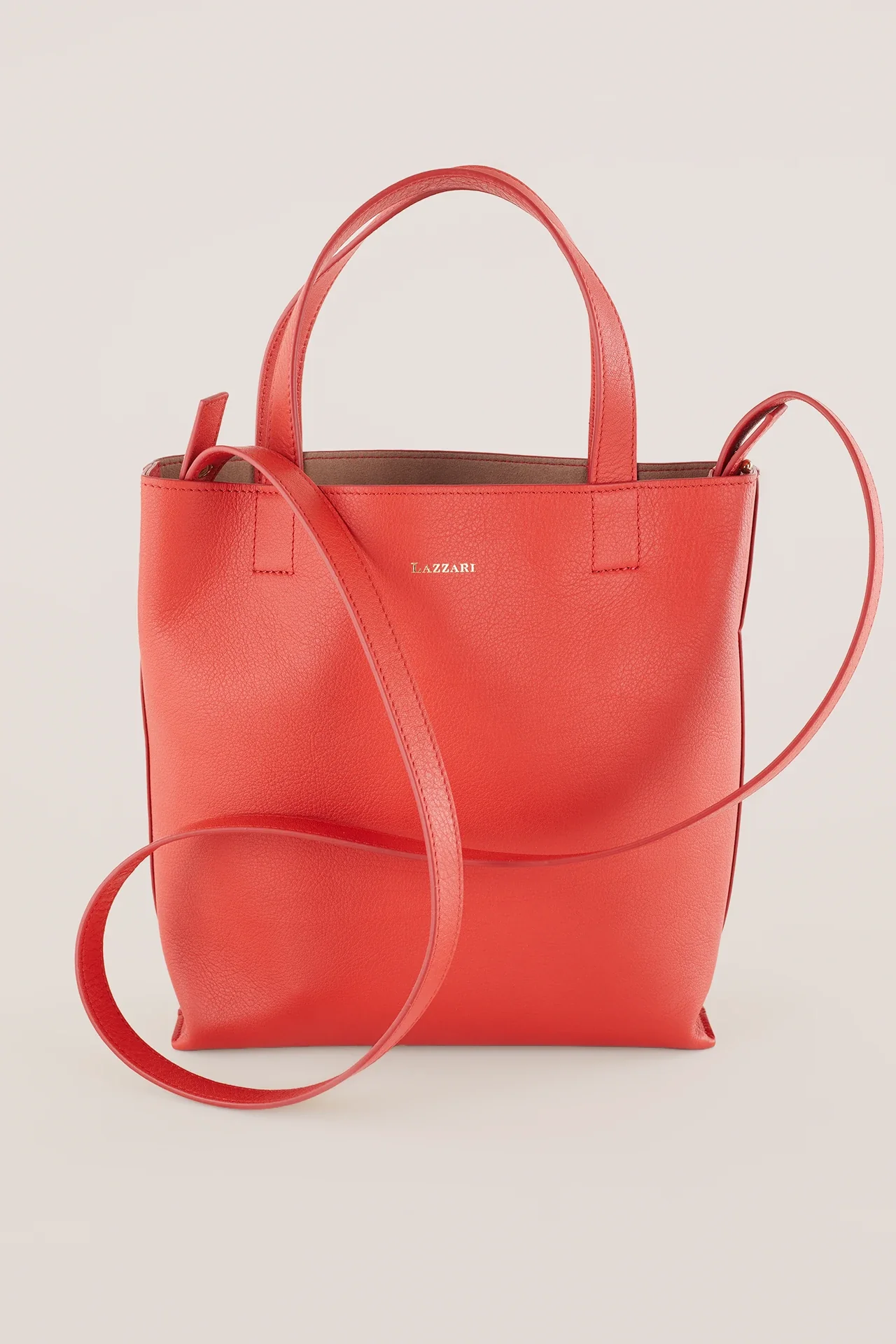Tote bag in pelle con tracolla - Image 3